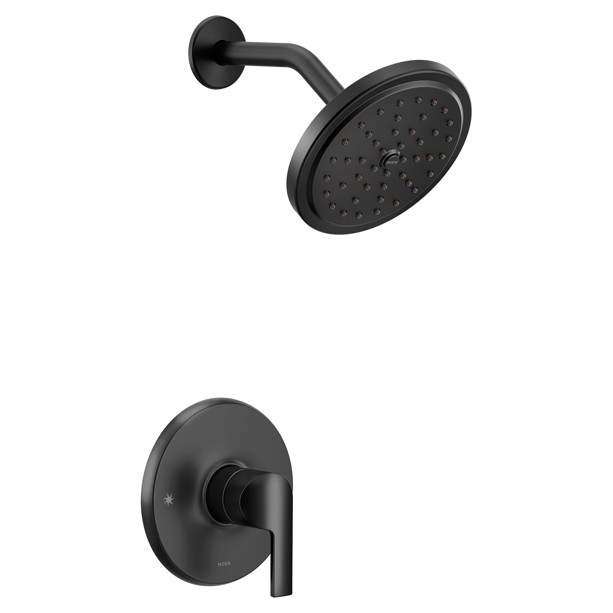 Moen UTS3202EPBL Doux Matte Black 1-handle Single function 6.75-Inches Round Shower Faucet
