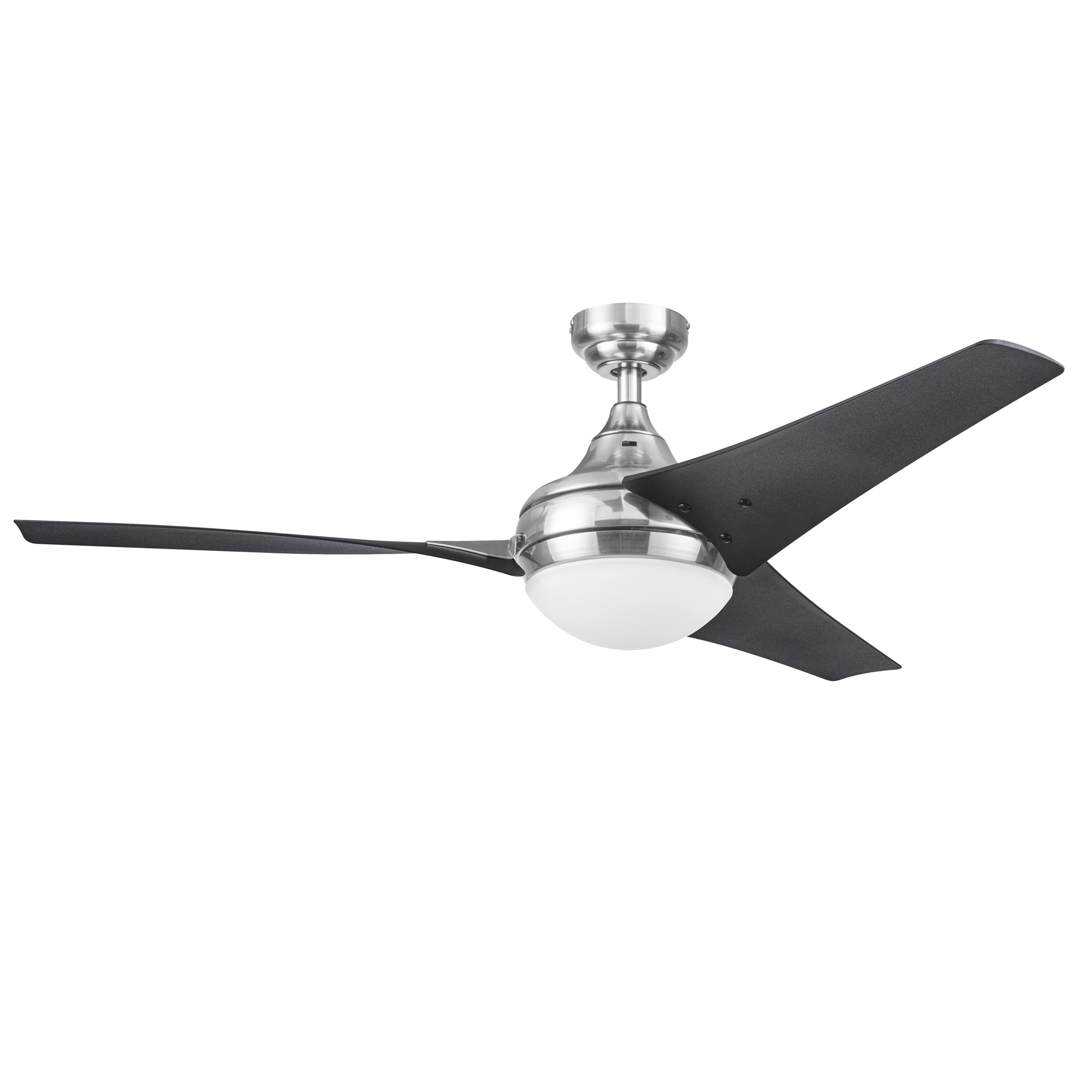 Honeywell Neyo 52-in Brushed Nickel Indoor Downrod or Flush Mount Ceiling  Fan with Light and Remote (3-Blade)