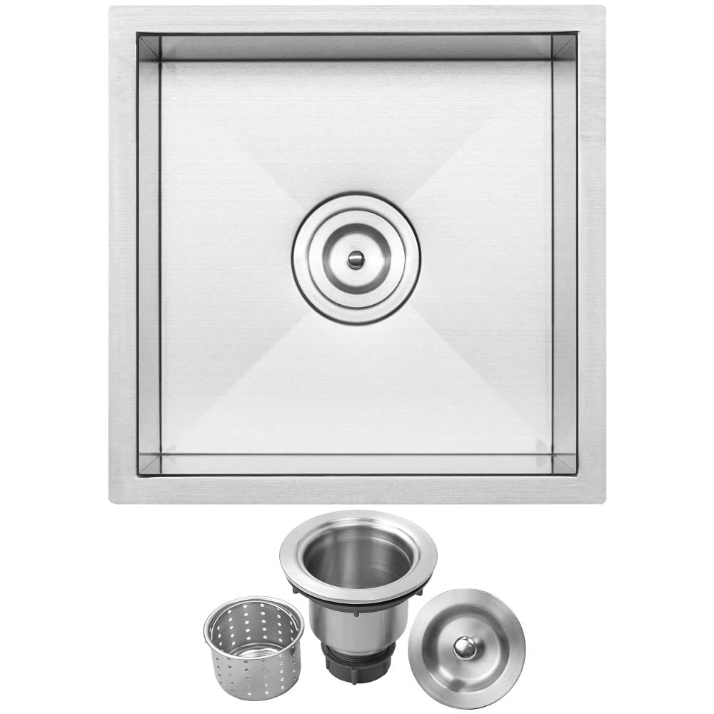 Ticor Undermount 16-in X 16-in Brushed Stainless Steel Single Bowl ...