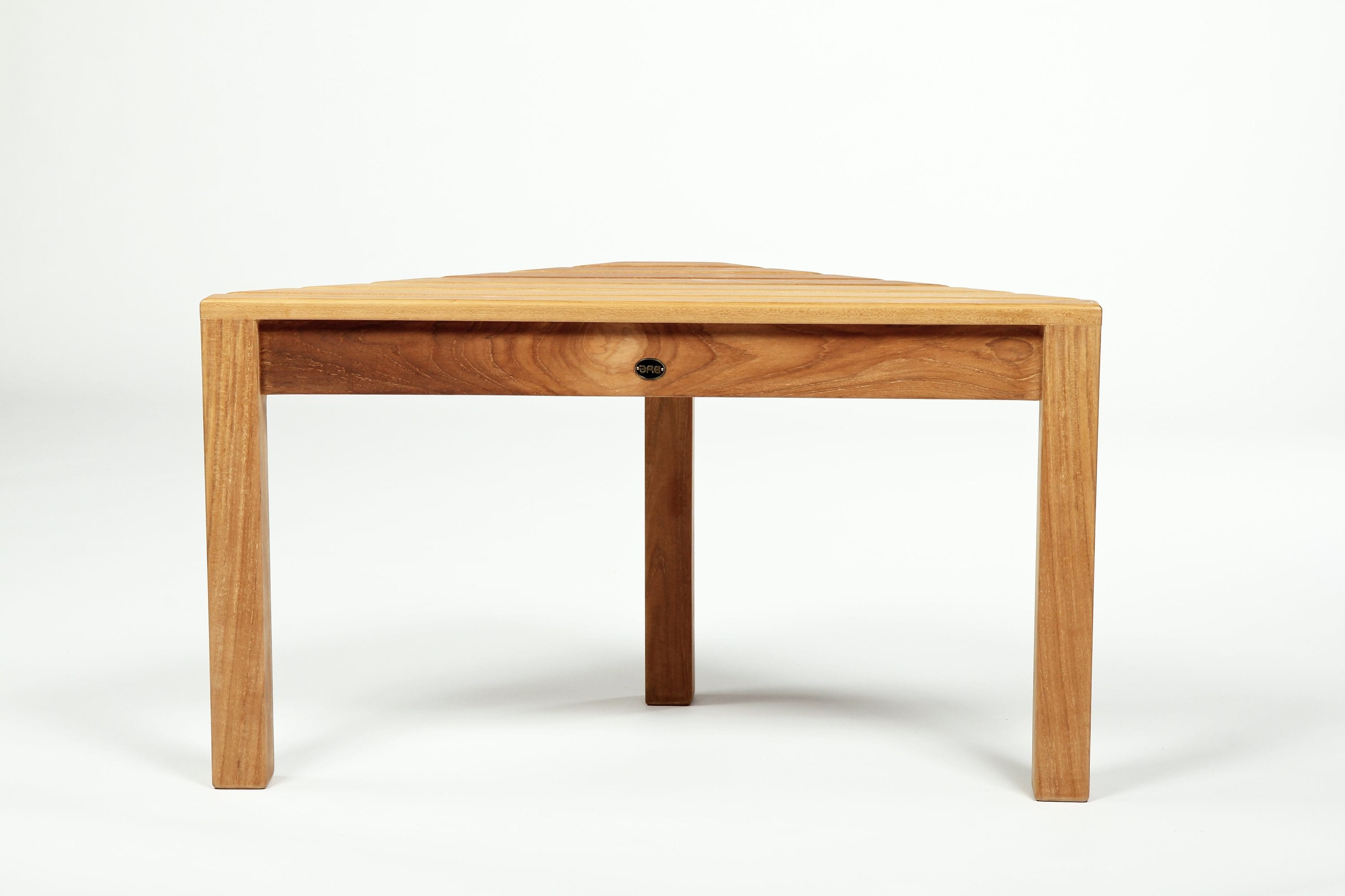 Eco-Friendly Teak Corner Shower Bench, 31.5'' with Rounded Edges