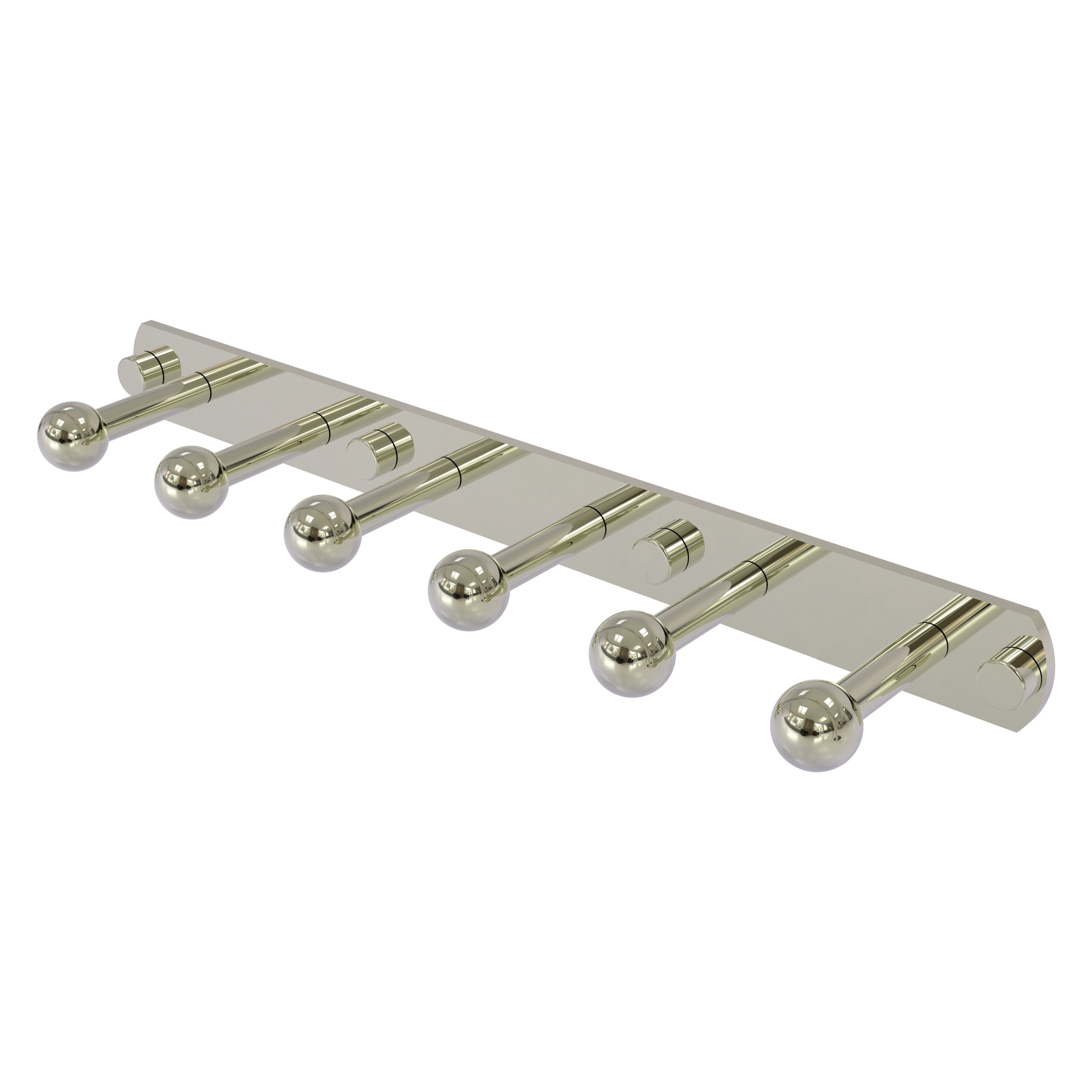 Allied Brass P1000-20-6-PNI Prestige Skyline Polished Nickel 6 -Hook Wall mount Towel Hook