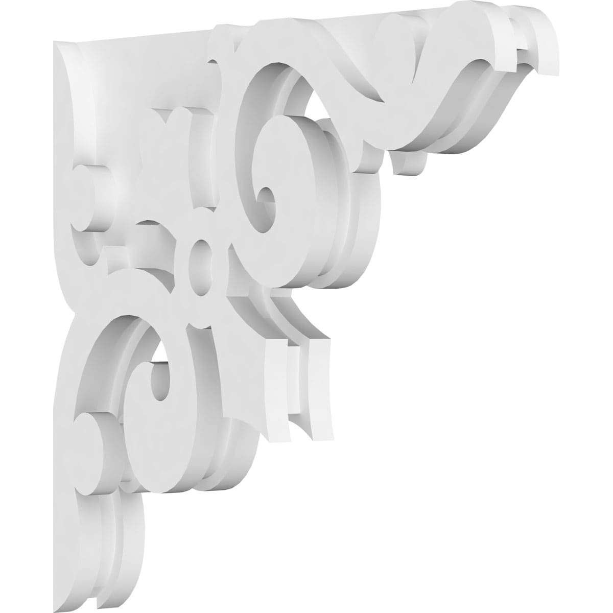 Ekena Millwork CORP01X12X12WH 1.875-in x 12-in x 12-in Whitman Unfinished White PVC Paintable Corbel