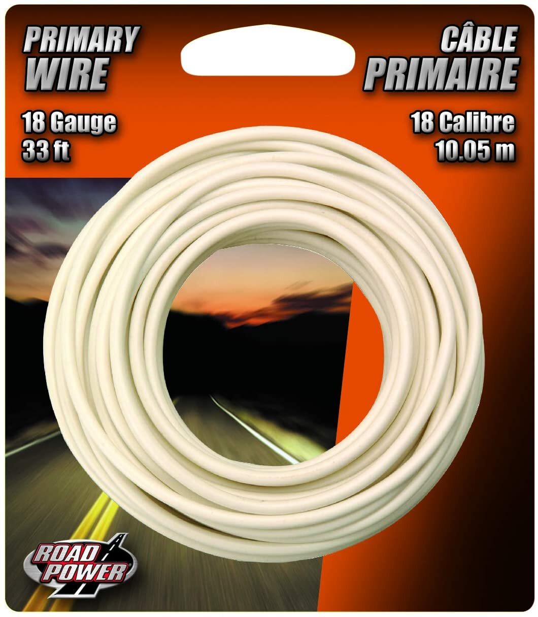 Southwire 33-ft 18-AWG Stranded White Gpt Primary Wire in the