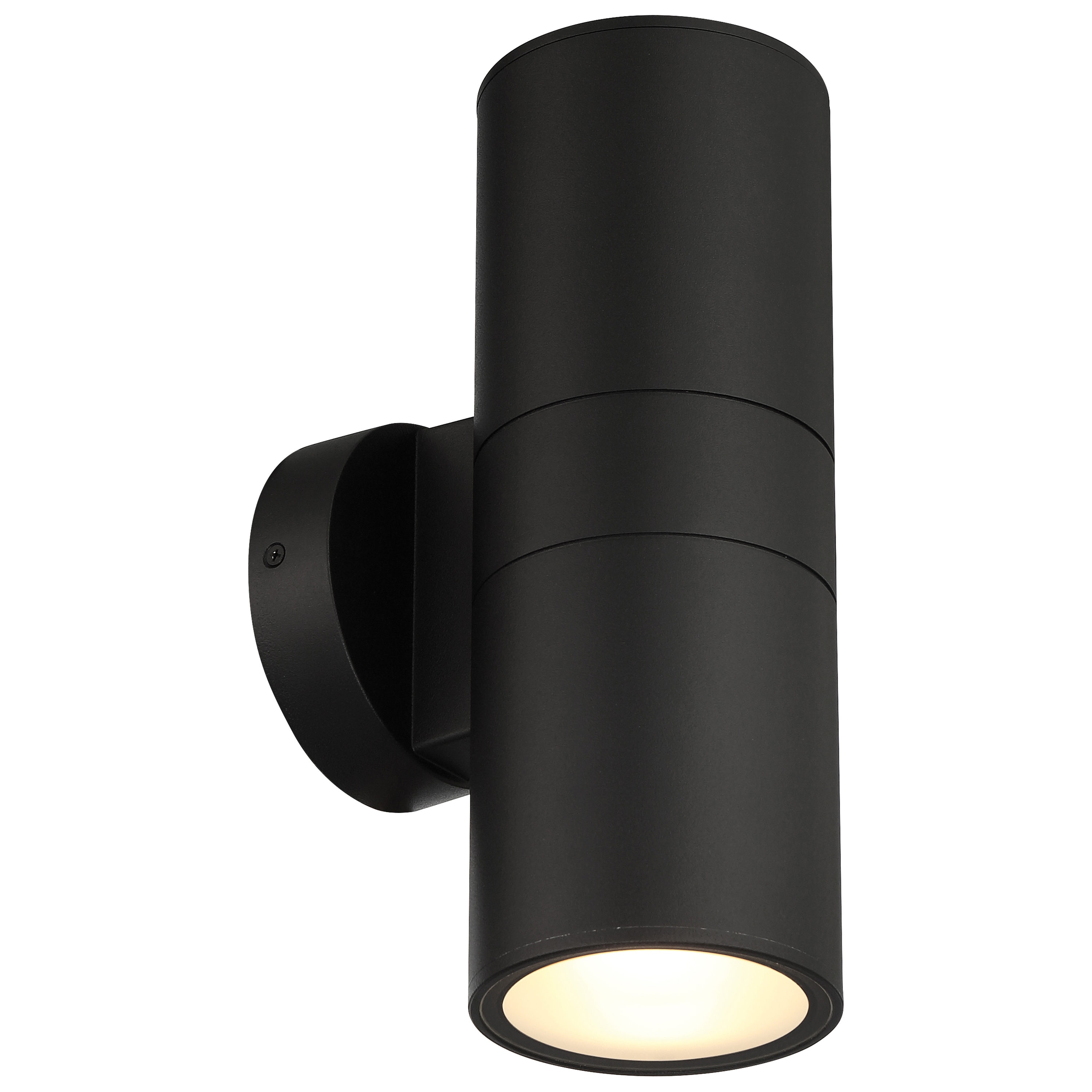 Matira Black Steel Cylinder Outdoor Wall Sconce