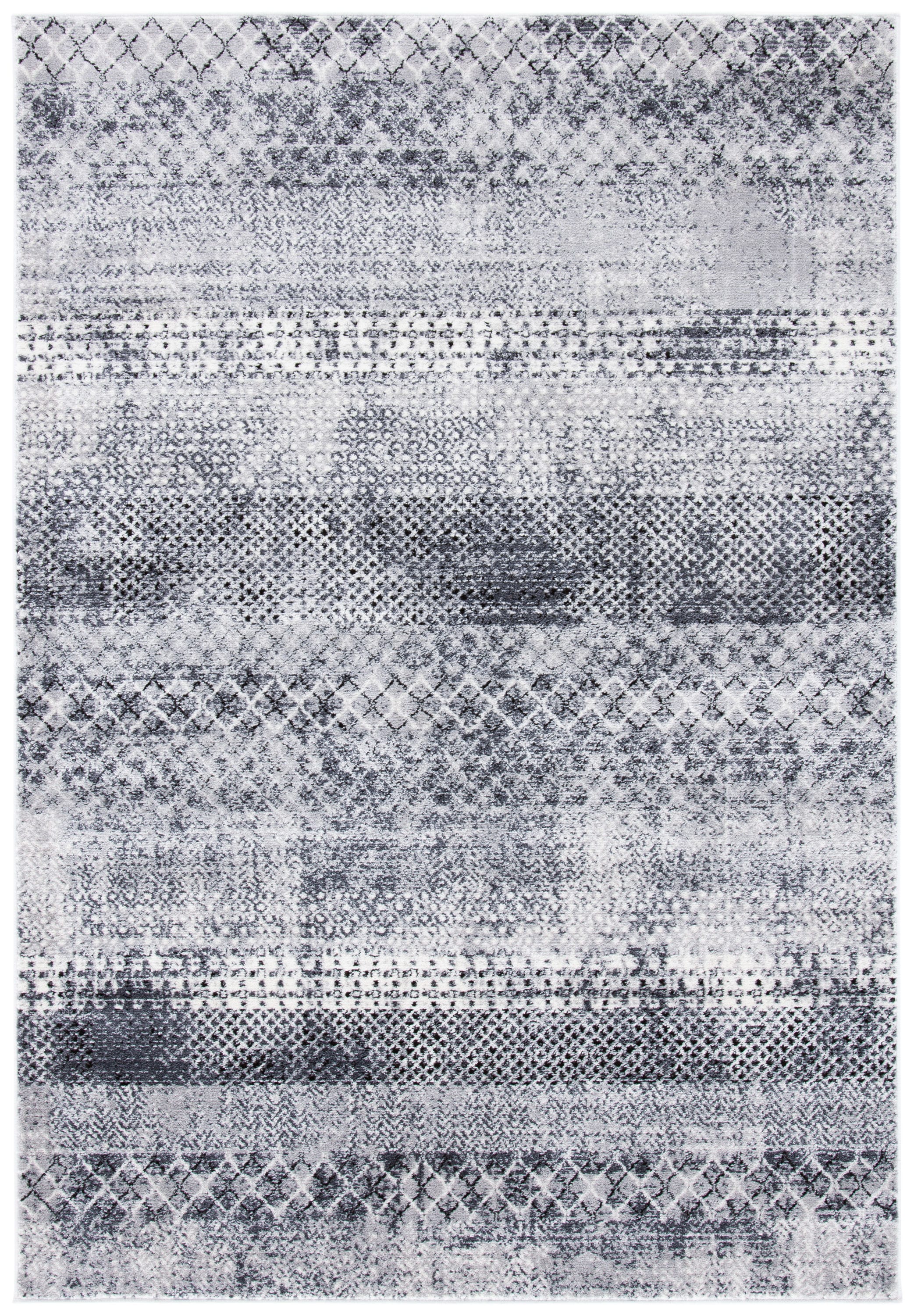 Safavieh ALA761F-5 Amelia Cindie 5 x 8 (ft) Loomed Polypropylene Gray/Ivory Rectangular Indoor Abstract Bohemian/Eclectic Area rug