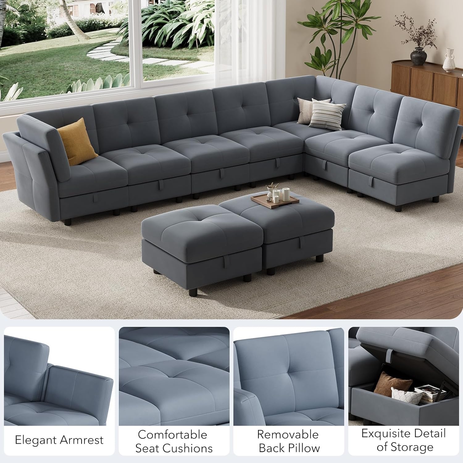 Garvee PD-VAM-33LPWGNF Sofas-Loveseats - View #5