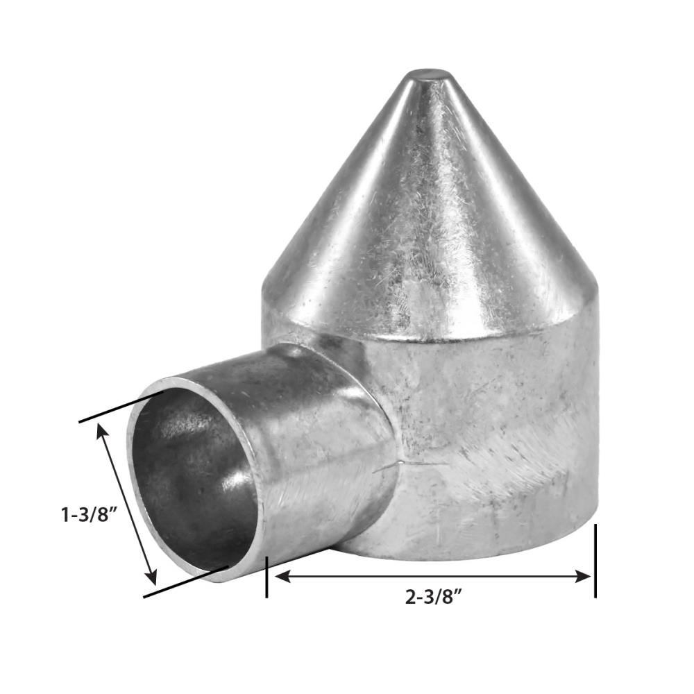 2-in W x 4-in L Aluminum Post Cap- Fits Common Post Measurement: 2-3/8-in x 2-3/8-in