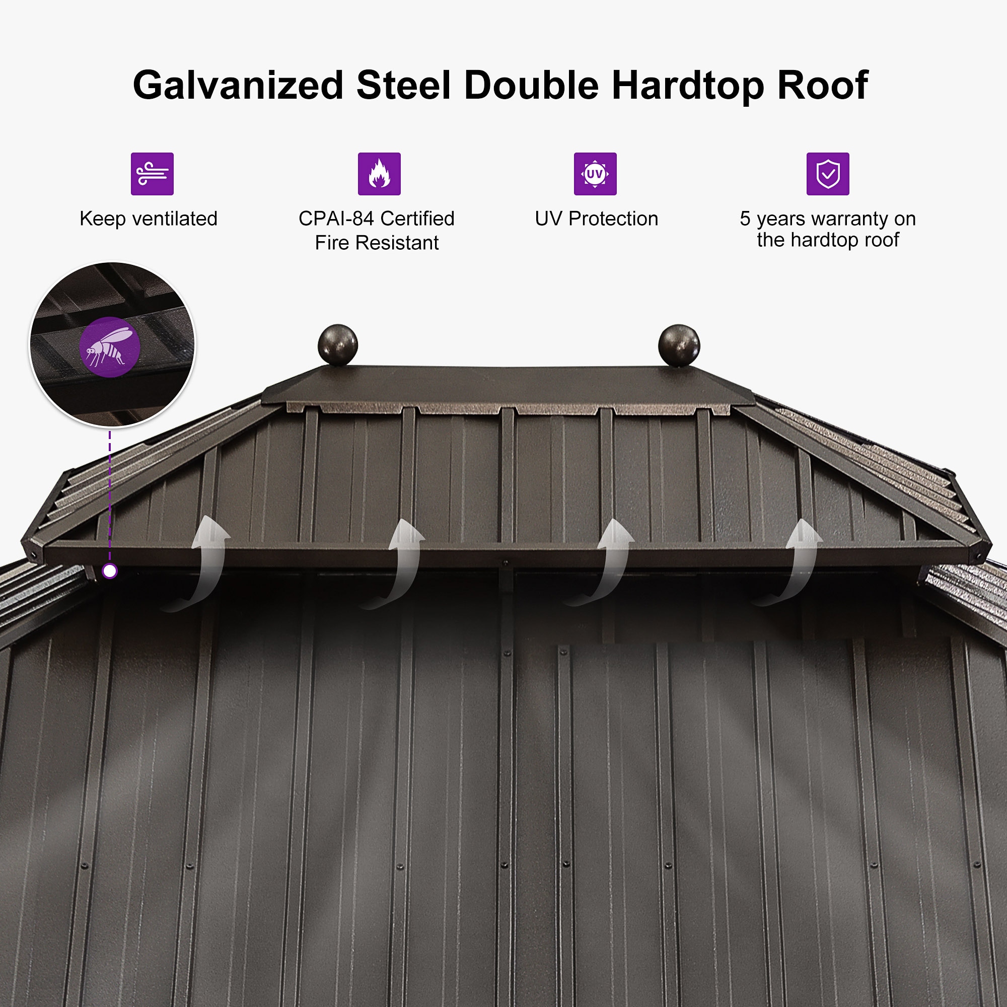 PURPLE LEAF LSMHS1012NB-H Wood-Resin-Gazebos - View #8