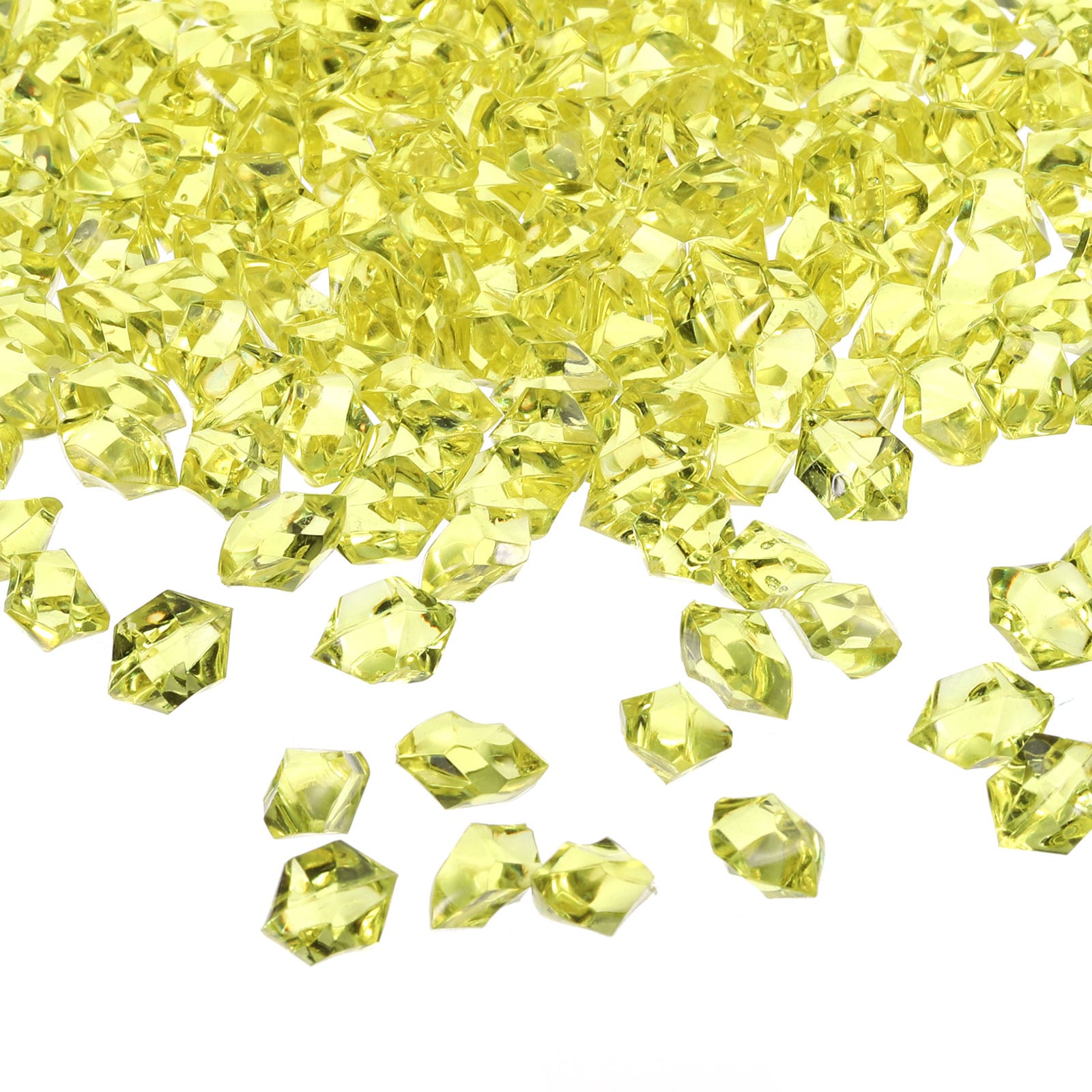 Unique Bargains - 1000pcs Fake Ice Rocks Dazzling Clear Resin Crushed Ice Sparkling Fake Diamonds...