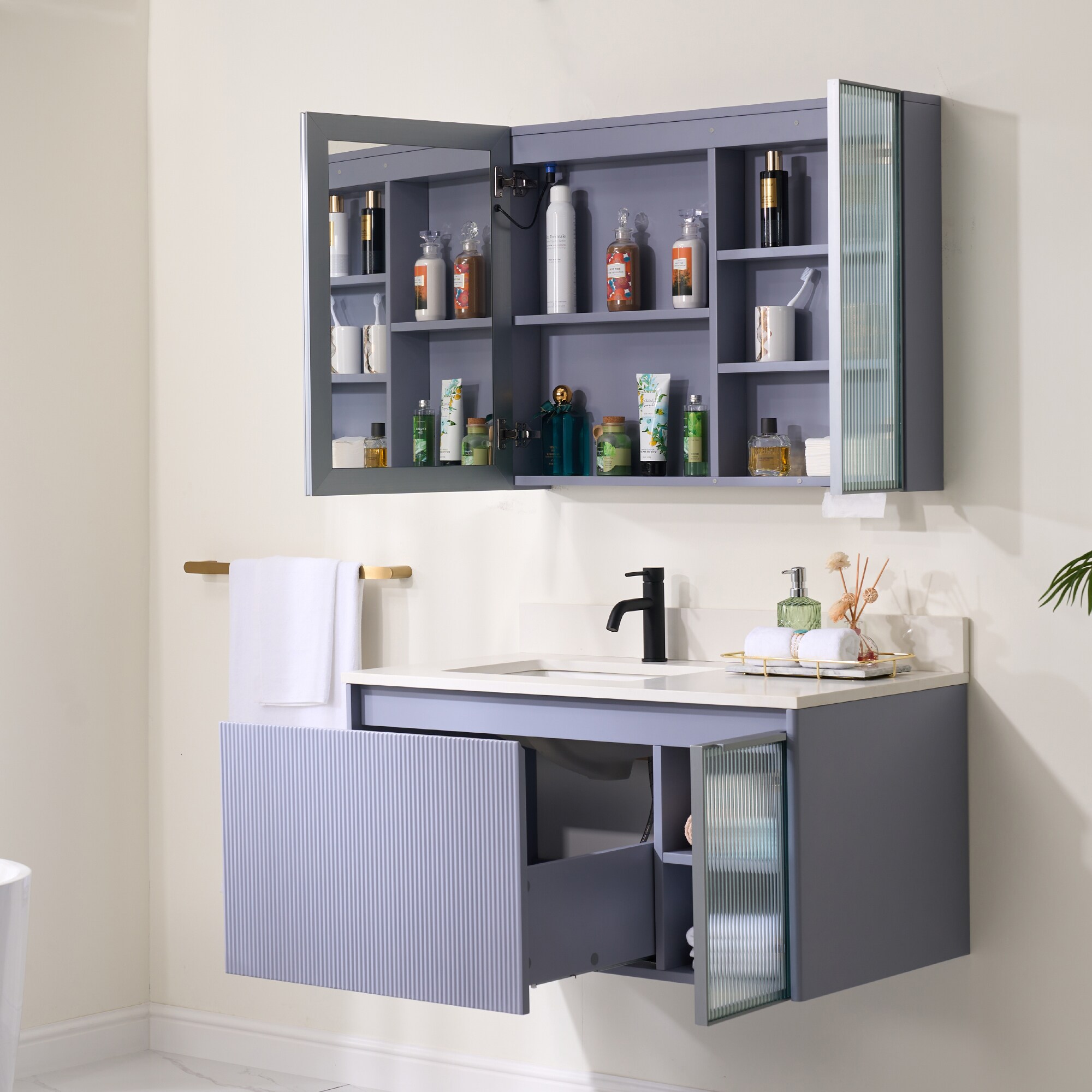 WELLFOR FLORA40QZ-LV Bath-Vanity-Combo - View #6