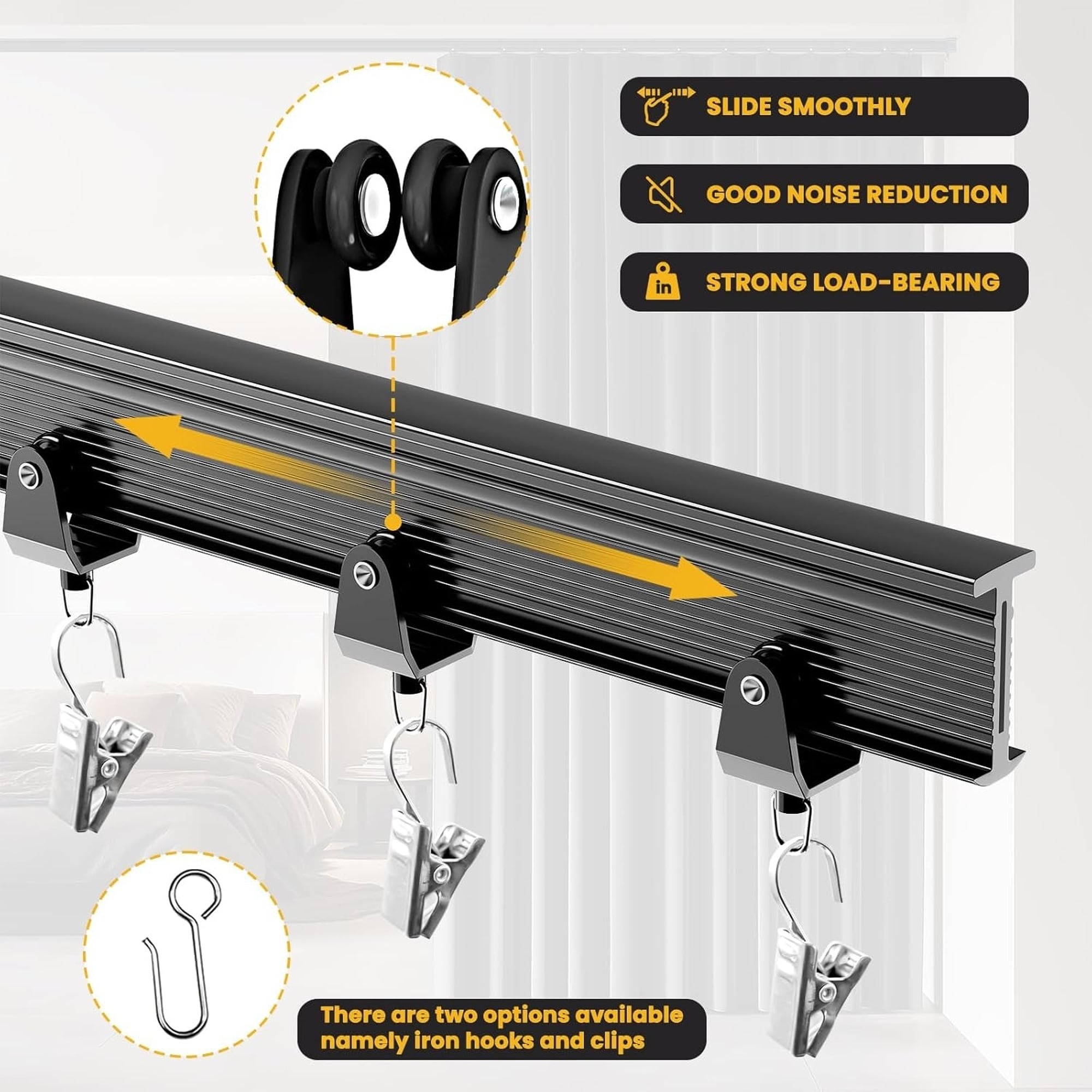 Numhew NHBEN27743 Curtain-Rods - View #3