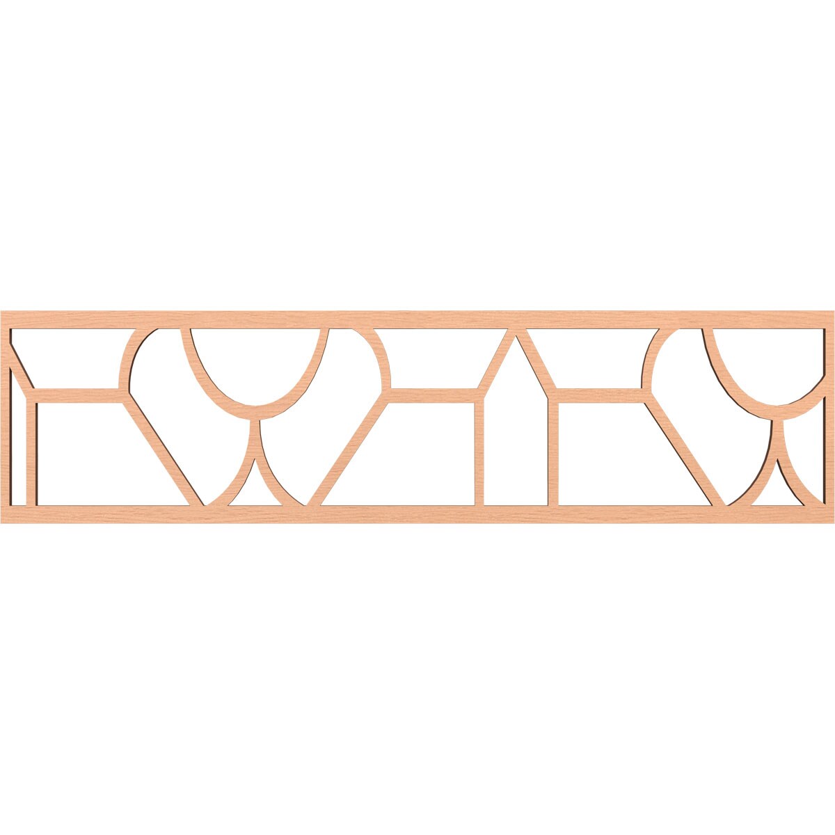 Ekena Millwork MLDB12X47WHIAL Whitechapel Fretwork Flat Trim 12-in x 3.92-ft Alder Brown Unfinished 2155987 Pierced Wall Panel Moulding