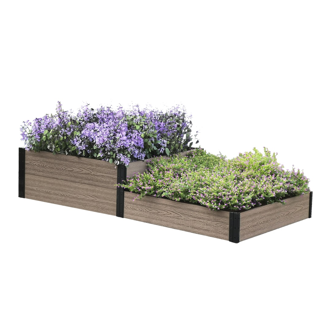 Everbloom R0714D36 36.0-in W x 74.0-in L x 14.0-in H Brown Composite Raised Garden Bed