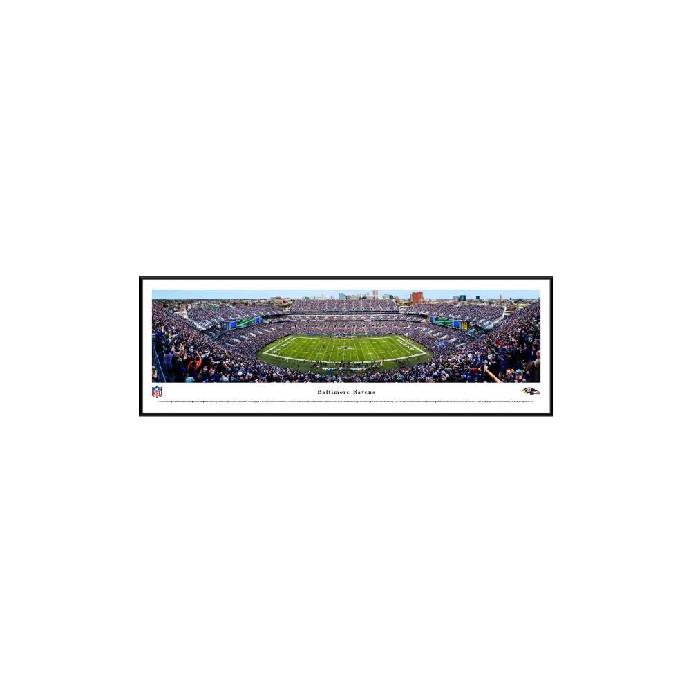 Blakeway Panoramas NFLRAV2F Baltimore Ravens Black Framed 13.75-in H x 40.25-in W Sports Paper Print
