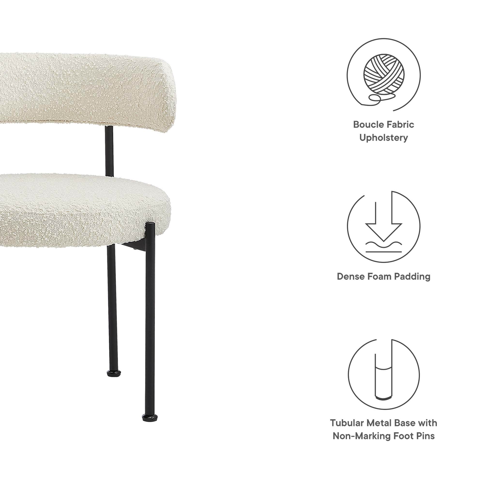 Modway EEI-6516-IVO-BLK Dining-Chairs - View #2