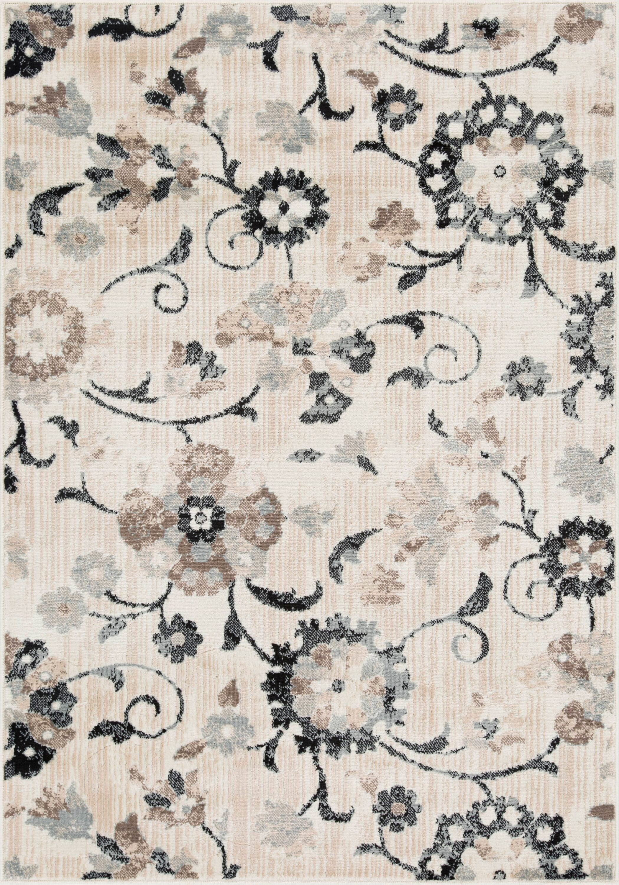 LBaiet DN870B81 Danby 8 X 10 Beige Indoor Floral/Botanical Area Rug