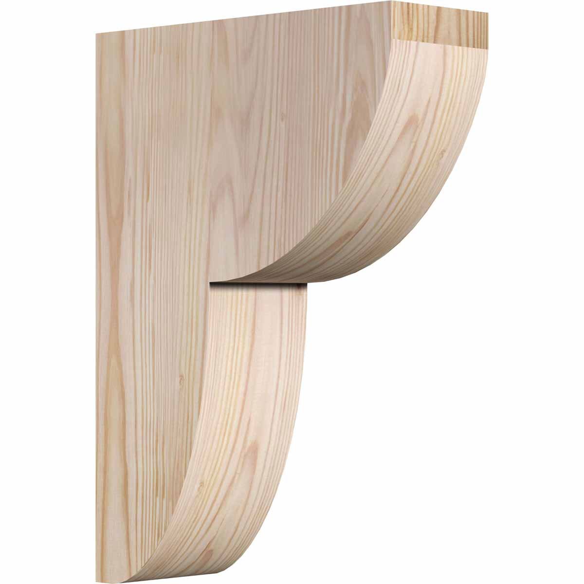 Ekena Millwork COR04X10X14CRE00SDF 3.5-in x 10-in x 14-in Crestline Unfinished Douglas fir Wood Paintable/Stainable Corbel