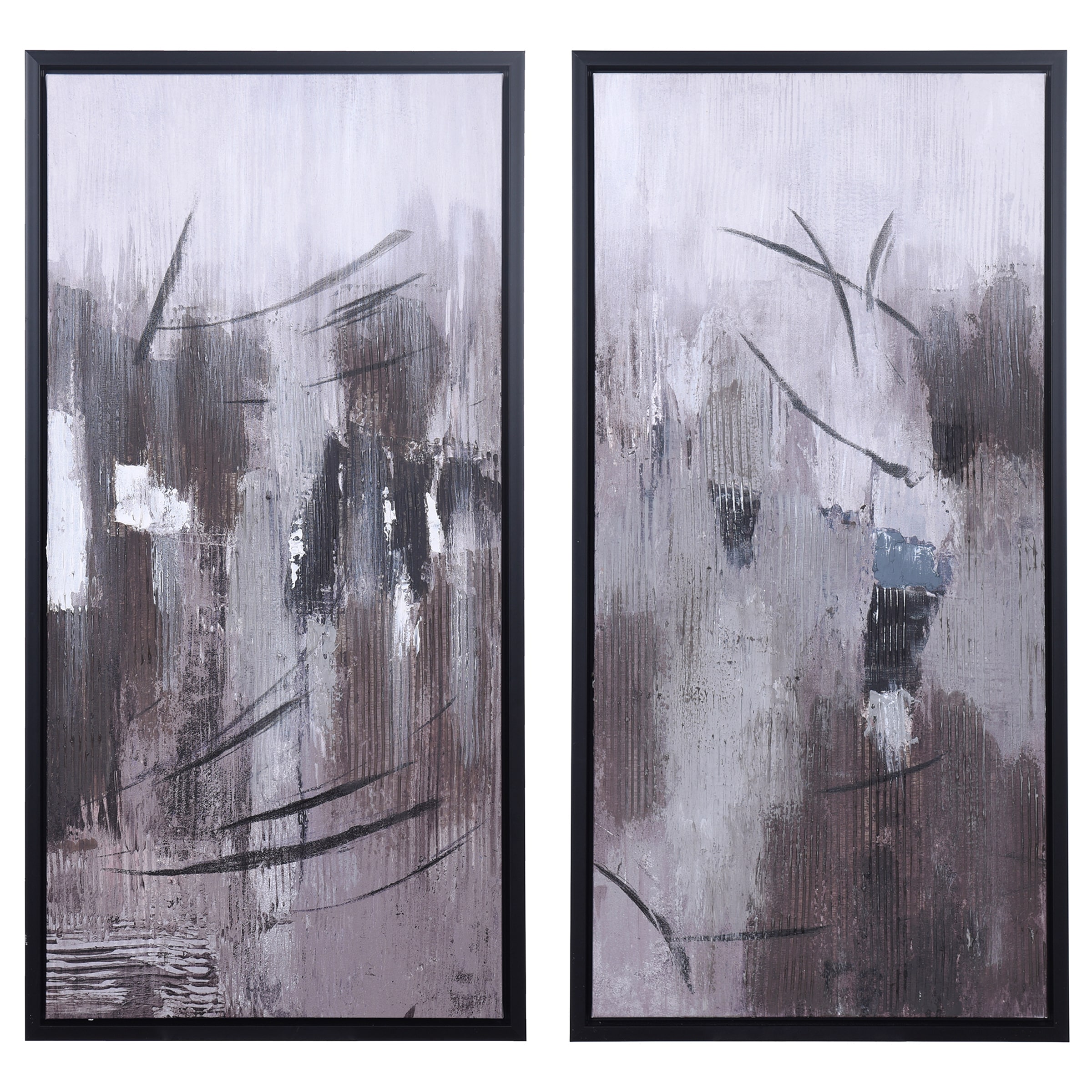 StyleCraft Home Collection WI323927DS Framed 40-in H x 20-in W Abstract Wood Print