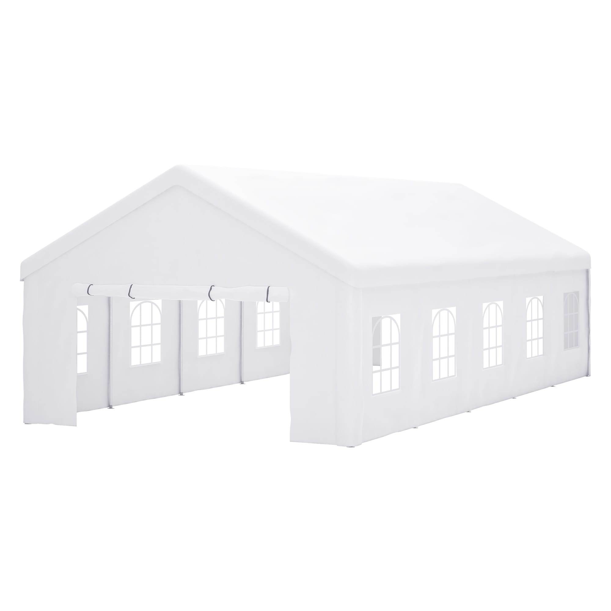 SINOFURN SYA020380BG 32-ft x 16-ft Rectangle White Party canopy
