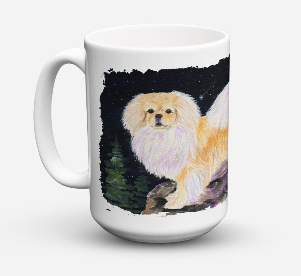 Caroline's Treasures SS8504CM15 Starry Night Tibetan Spaniel 15-fl oz Ceramic Mug
