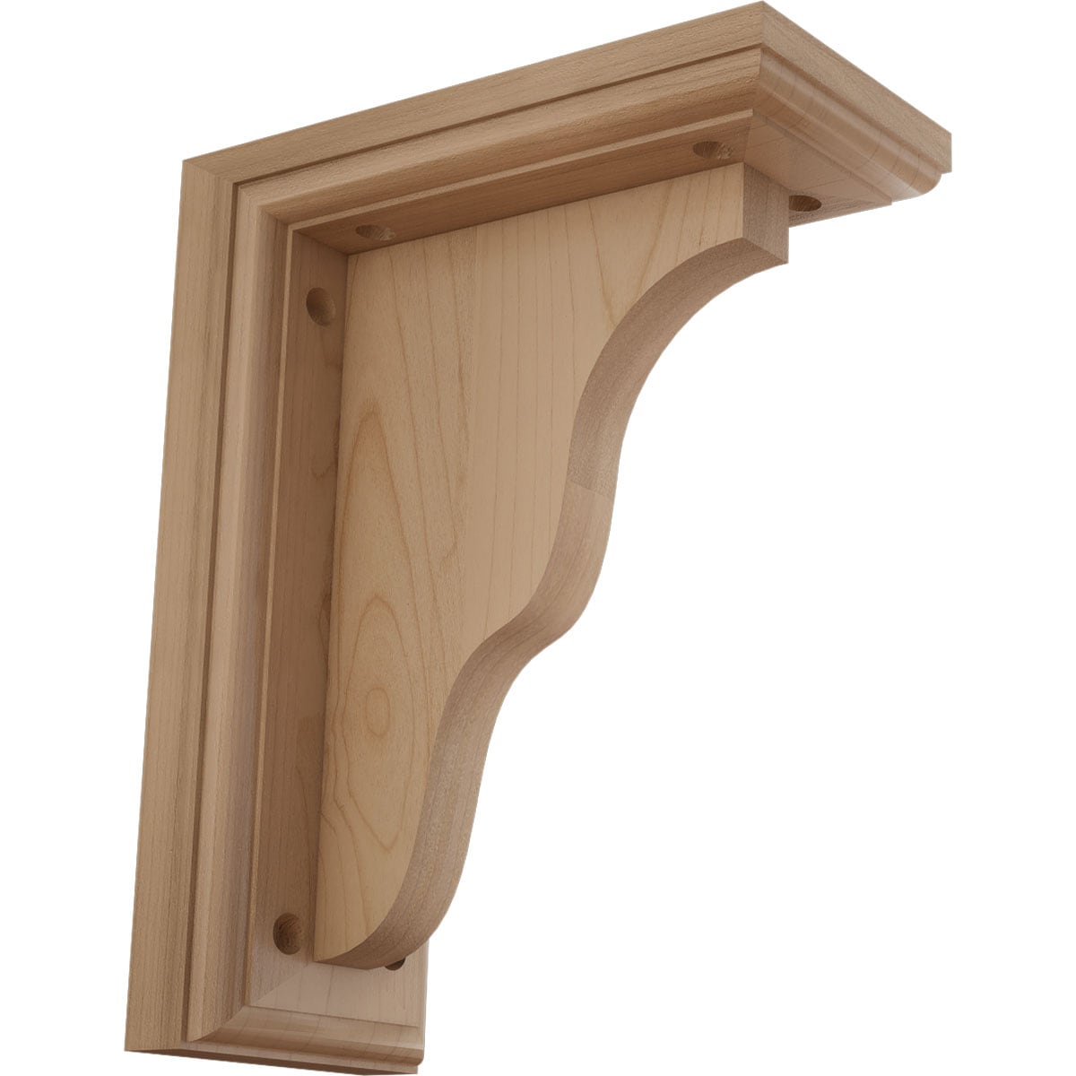 BKT03X07X09HAAL Hamilton 3-1/2-in x 7-in x 9-in Alder Brown Wood Standard bracket