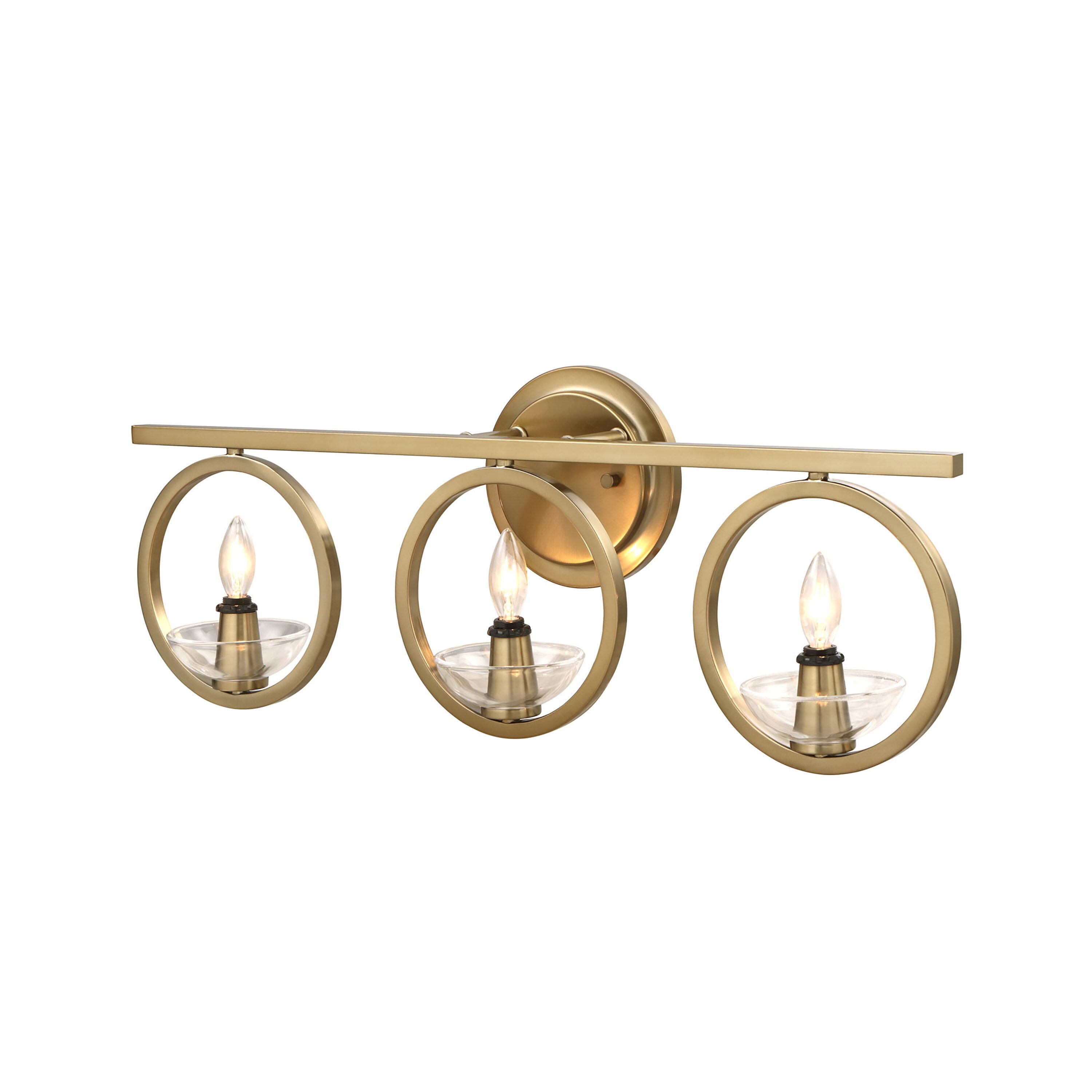 Aspen Creative Corporation 62252 25-in 3 -Light Brass Transitional Vanity light