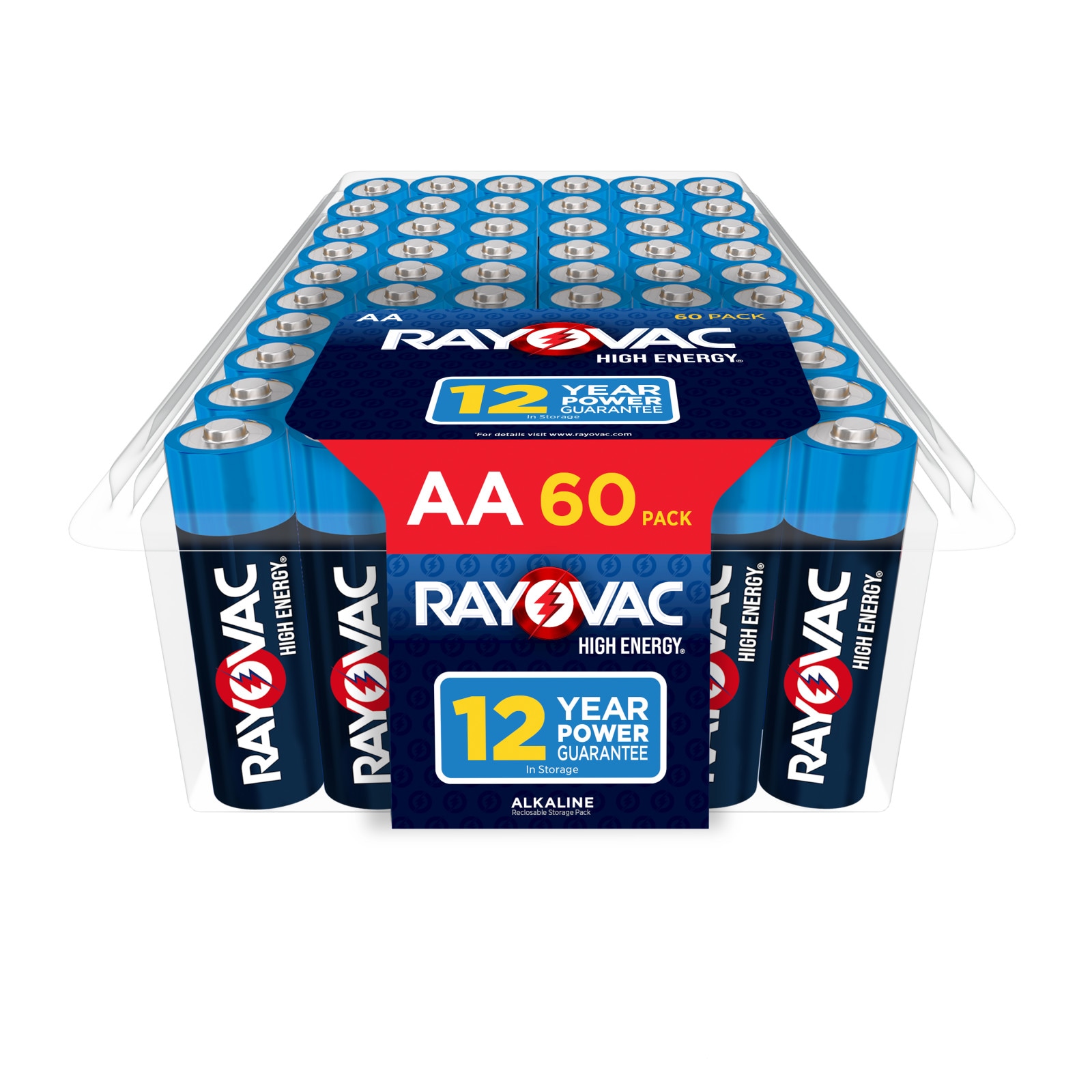 Rayovac High Energy Alkaline AA Batteries, Double A Batteries ( 60 -Pack) #815-60PPJ