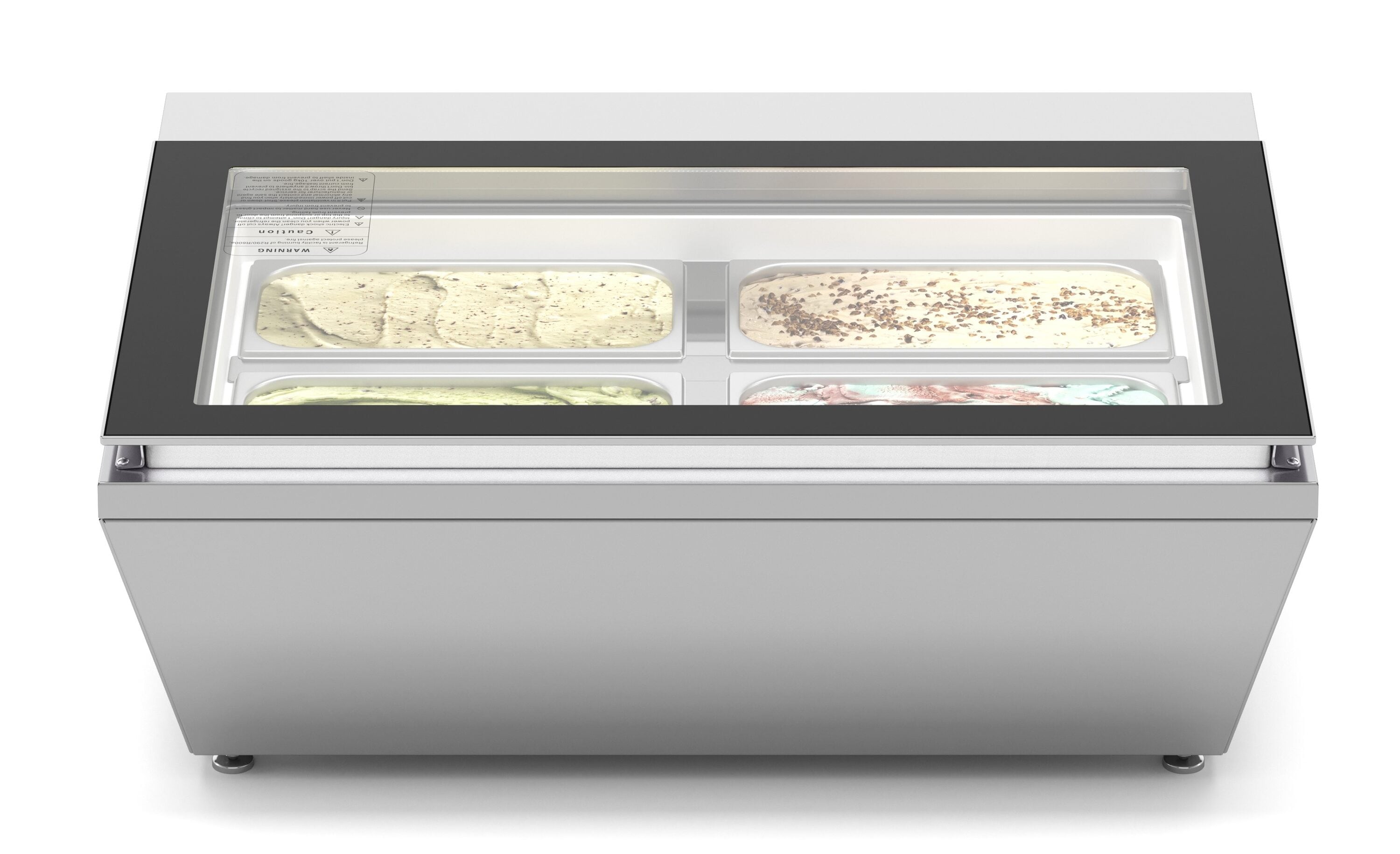 KoolMore Countertop Gelato Display Case 2.3-cu ft Chest Frost-free Commercial Freezer in Stainless steel #KM-CGD-8HP