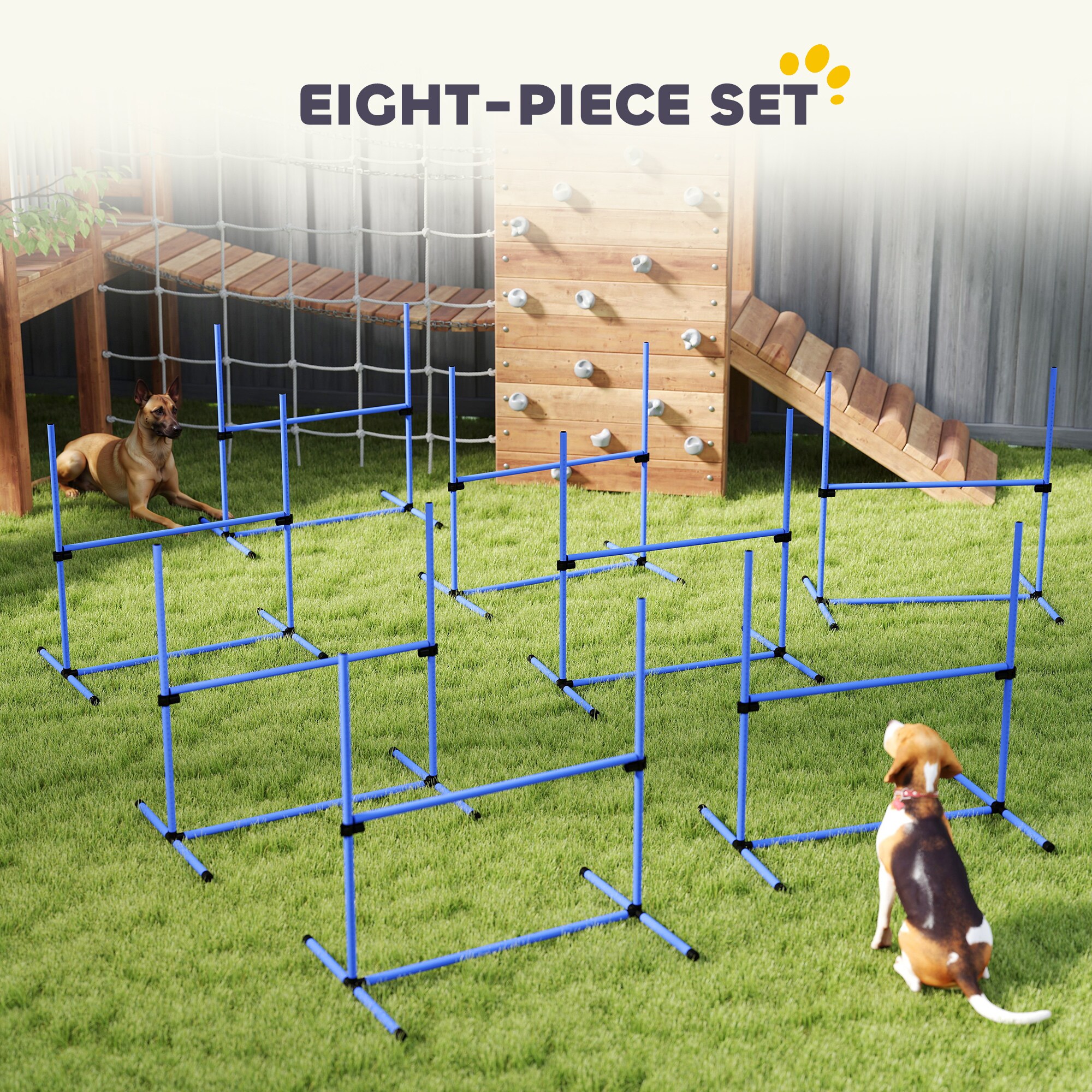 PawHut D07-018V02BU Dog-Park-Agility-Course-Kits - View #9