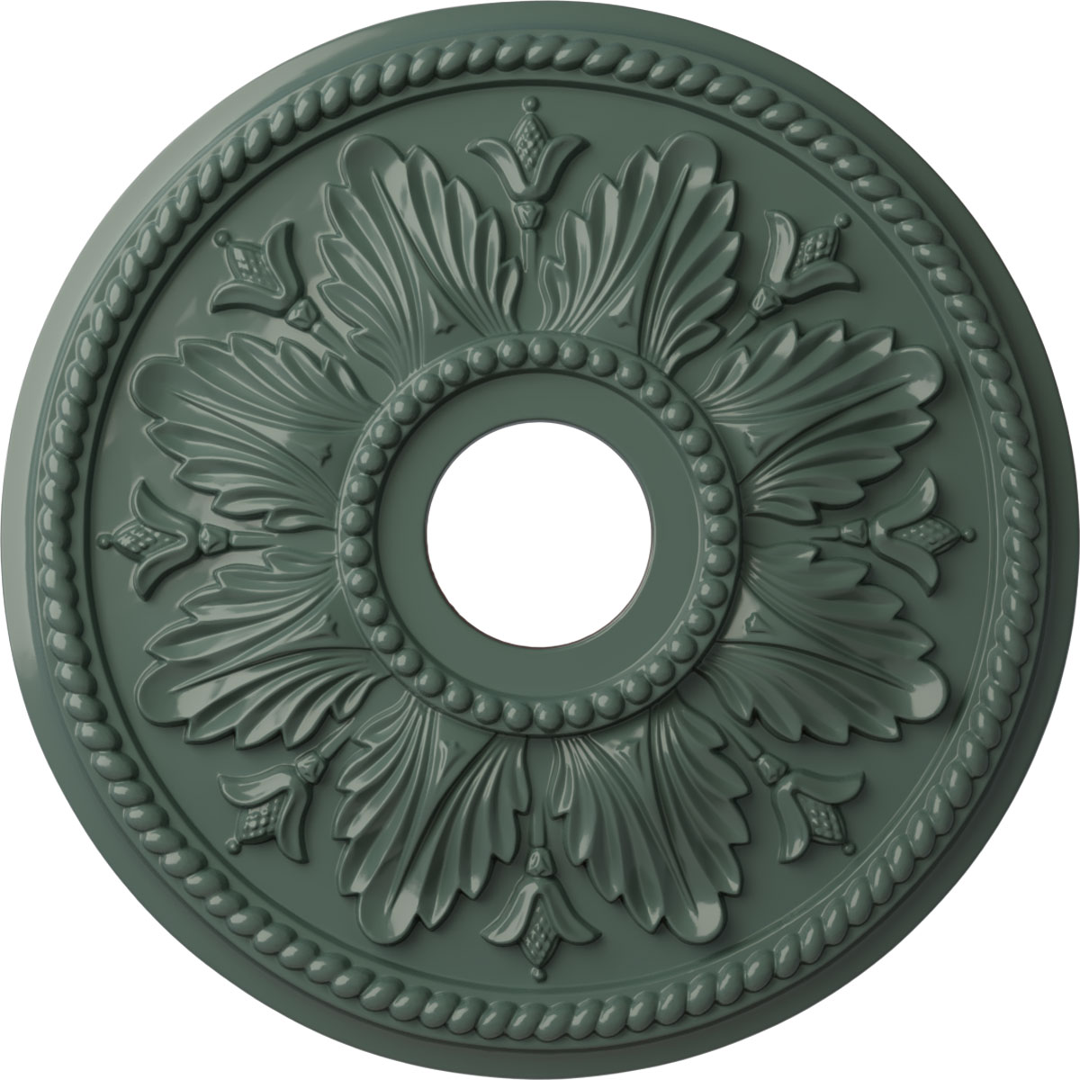 Ekena Millwork CM18ED1CBF Edinburgh 18.125-in W x 18.125-in L Painted Cloud Burst Polyurethane Whole Ceiling Medallion