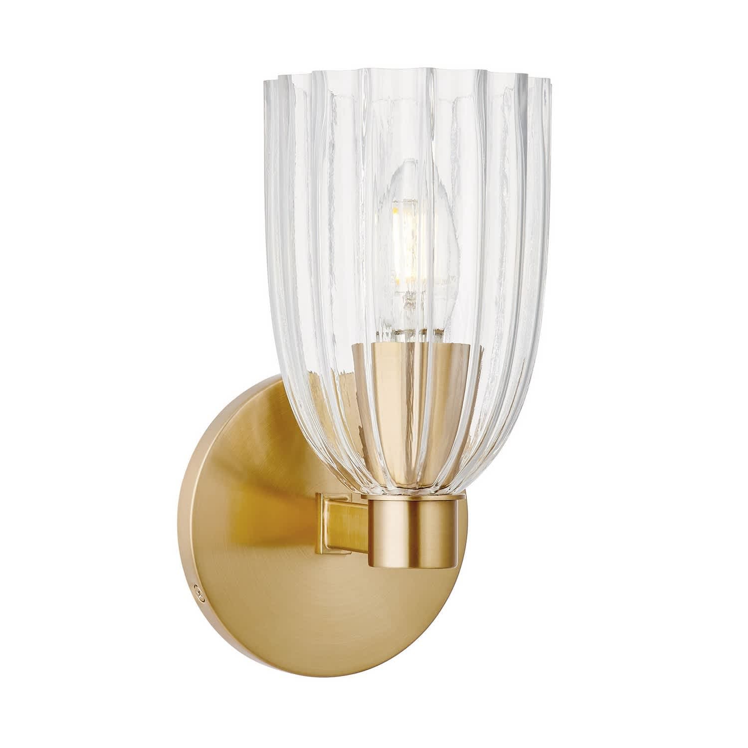 Trade Winds Lighting TW95497NB 1-Light Wall Light from Vera Collection in Natural Brass