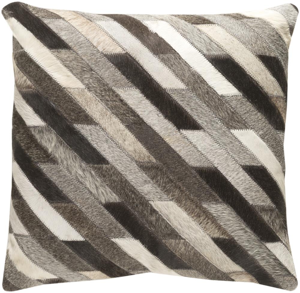 Surya LCN003-1818D Lycaon 18-in x 18-in Dark Brown Indoor Decorative Pillow