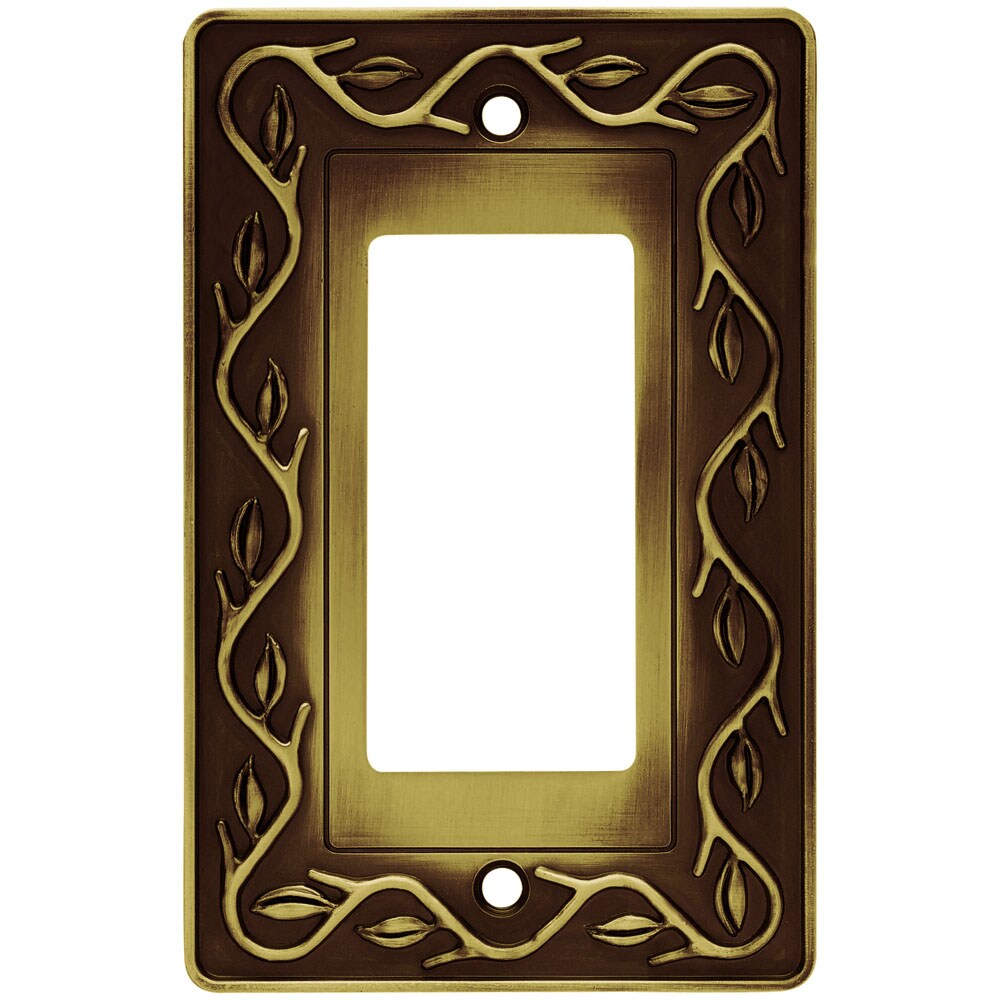 Brainerd 1-Gang Tumbled Antique Brass Decorator Wall Plate in the Wall ...
