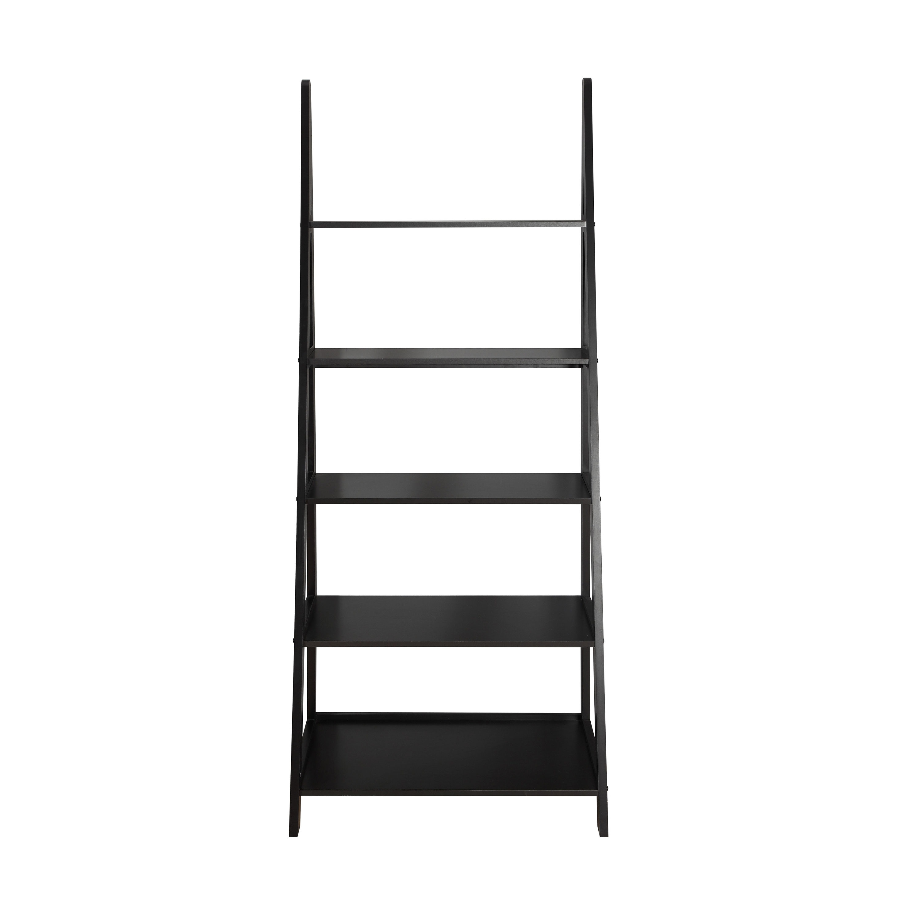 Dinkarville vos Ansichtkaart Belray Home Furnishings & Decor Center Ladder Espresso Wood 5-Shelf Ladder  Bookcase (18-in W x 72-in H x 28-in D) in the Bookcases department at  Lowes.com