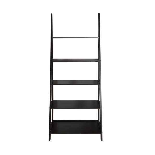 Belray Home Furnishings Decor Center, Black 5 Shelf Ladder Bookcase