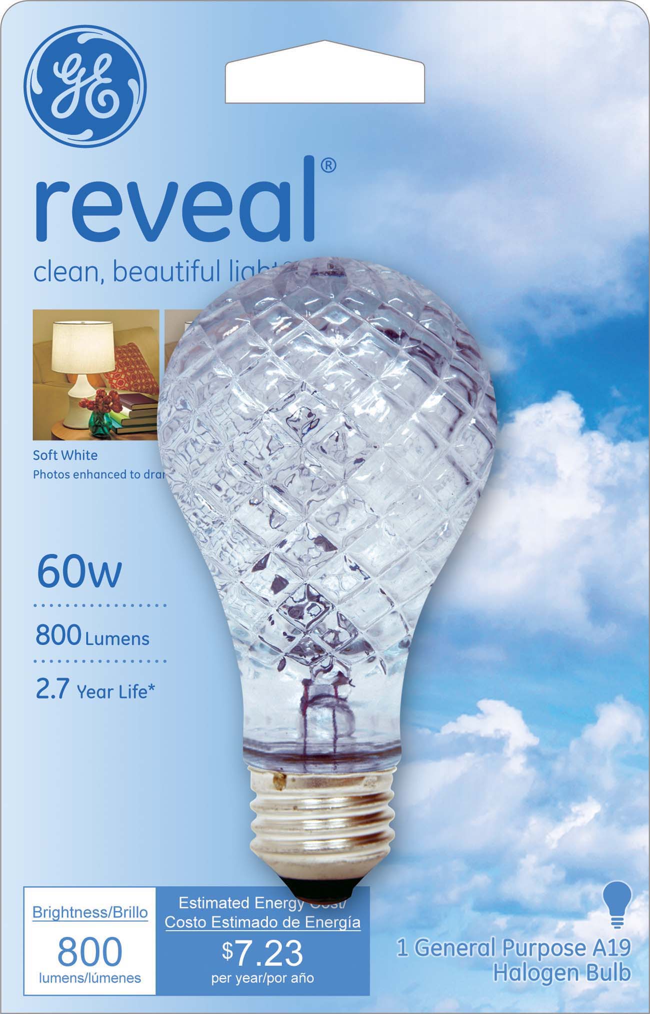 GE 64685 A19 Color-enhancing Dimmable Light Bulb