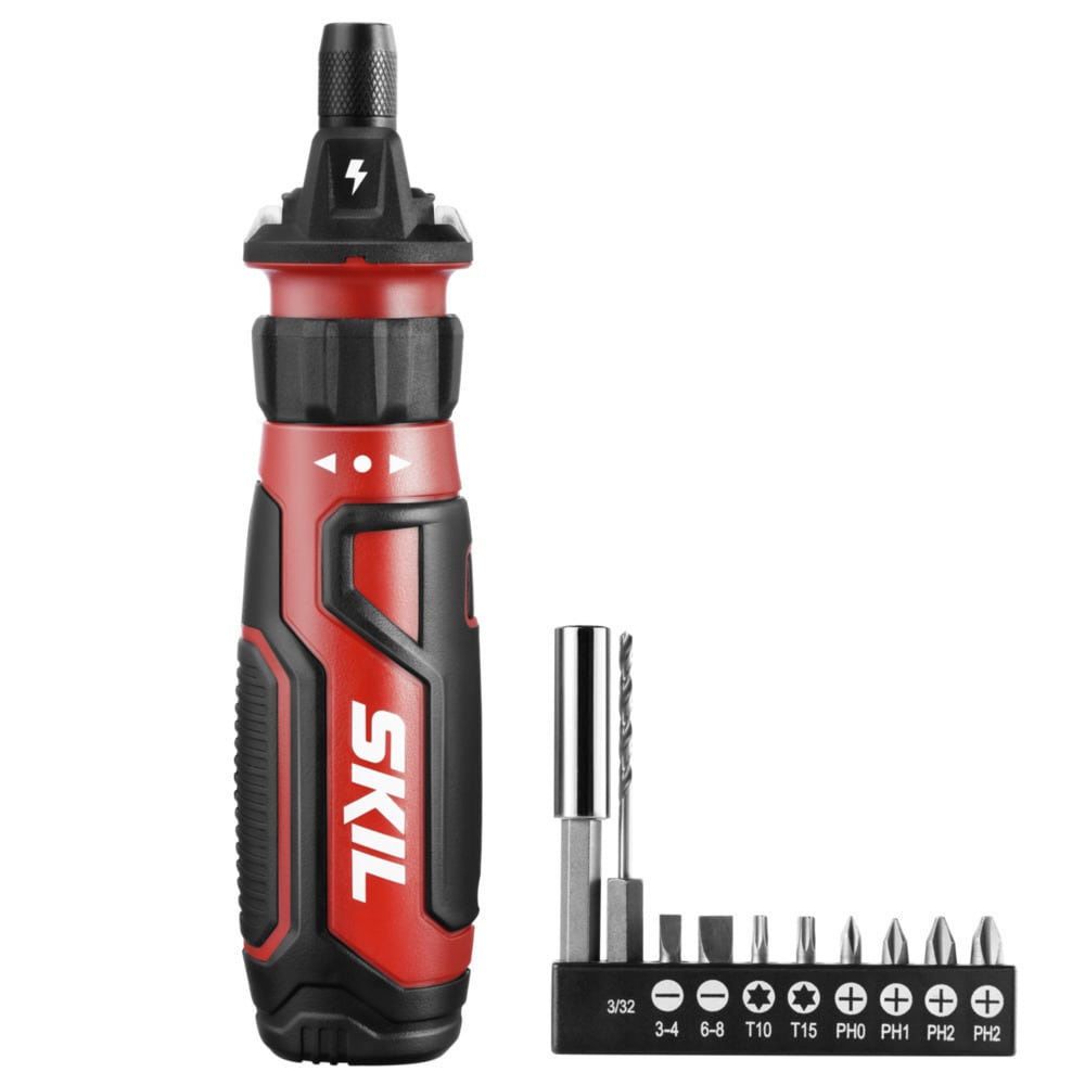 Skil 4-Volt 1/4″ Cordless Screwdriver with battery and charger  $19.99