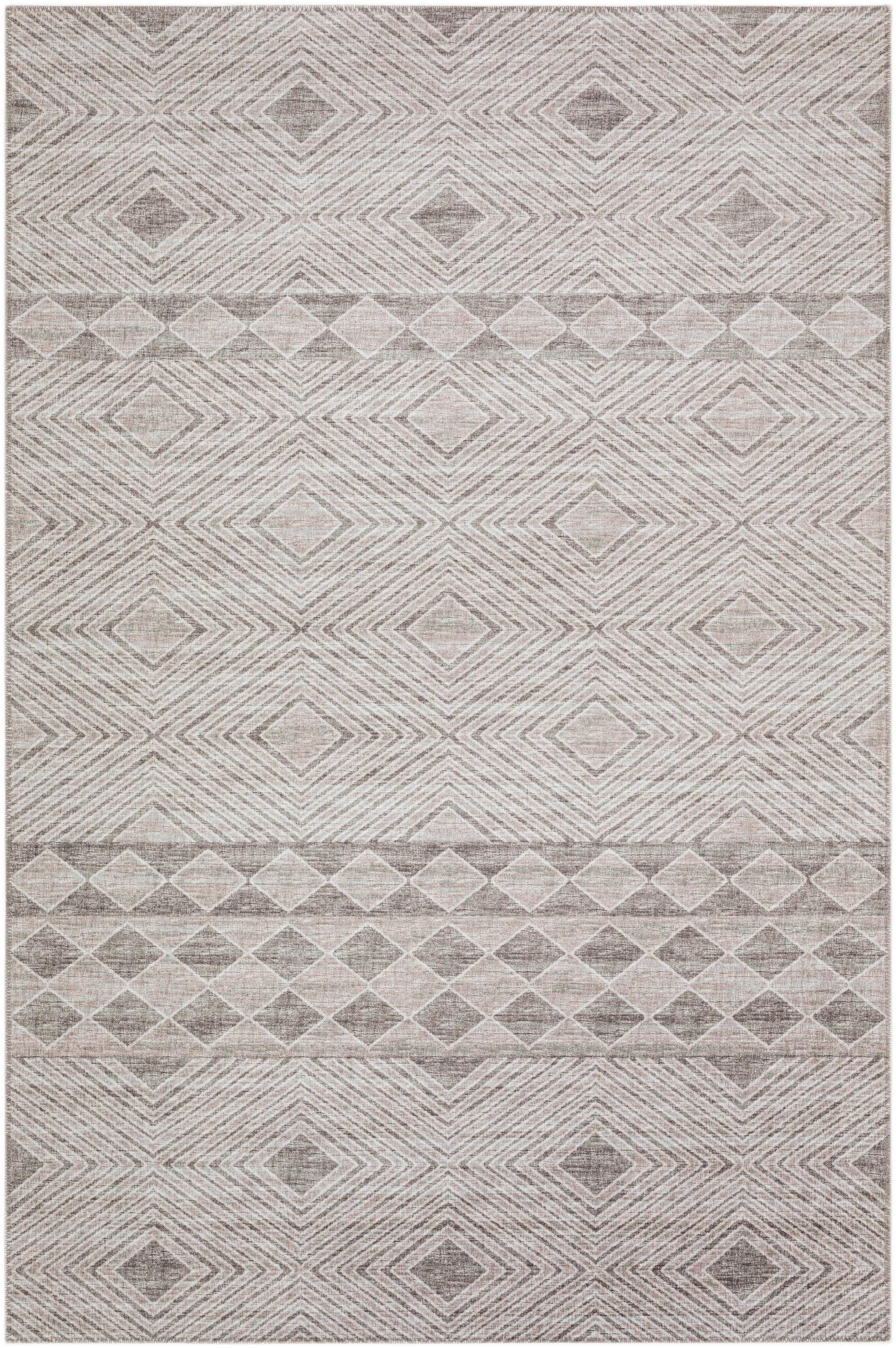 Addison Rugs AYU31TA5X8 Yuma 5 x 8 (ft) Chenille Taupe Rectangular Indoor/Outdoor Geometric Southwestern Machine washable Area rug