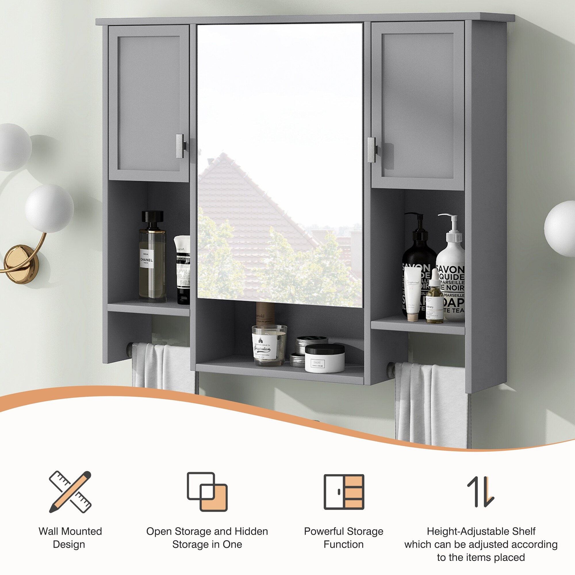 Forclover HBV-173AAE Bathroom-Medicine-Cabinets - View #3