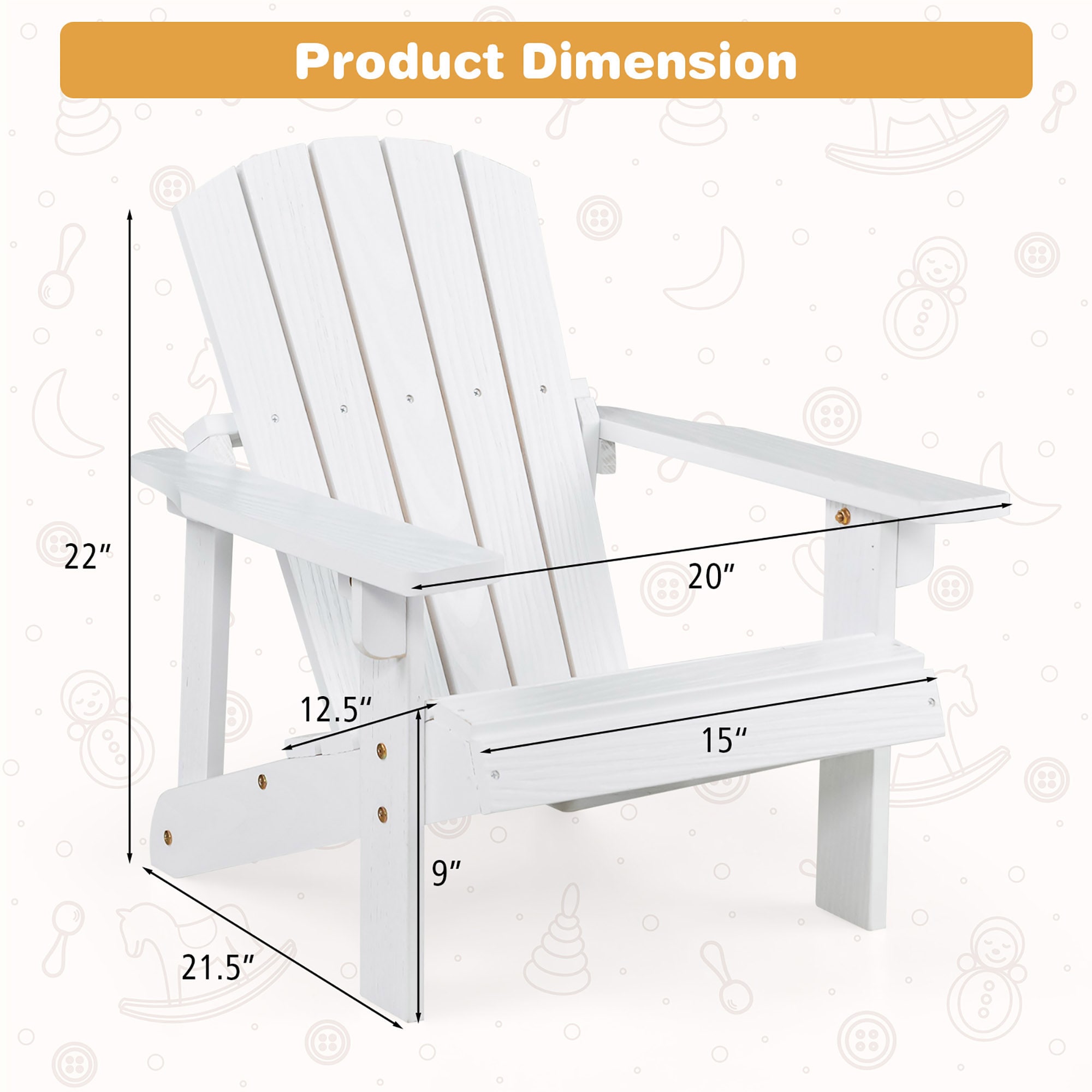 Costway NP11087WH Patio-Chairs - View #2