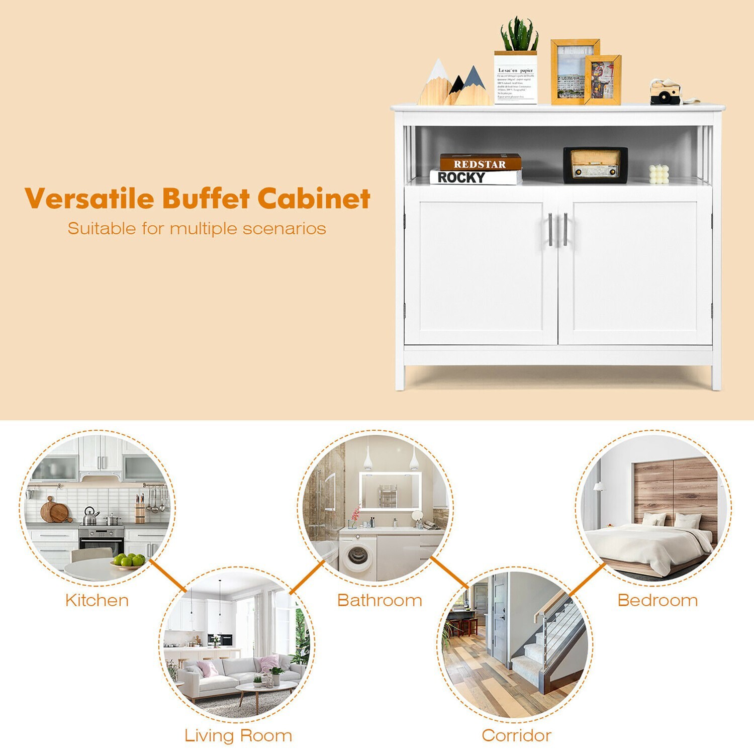 Costway CSHY003332 Dining-Kitchen-Storarge - View #7