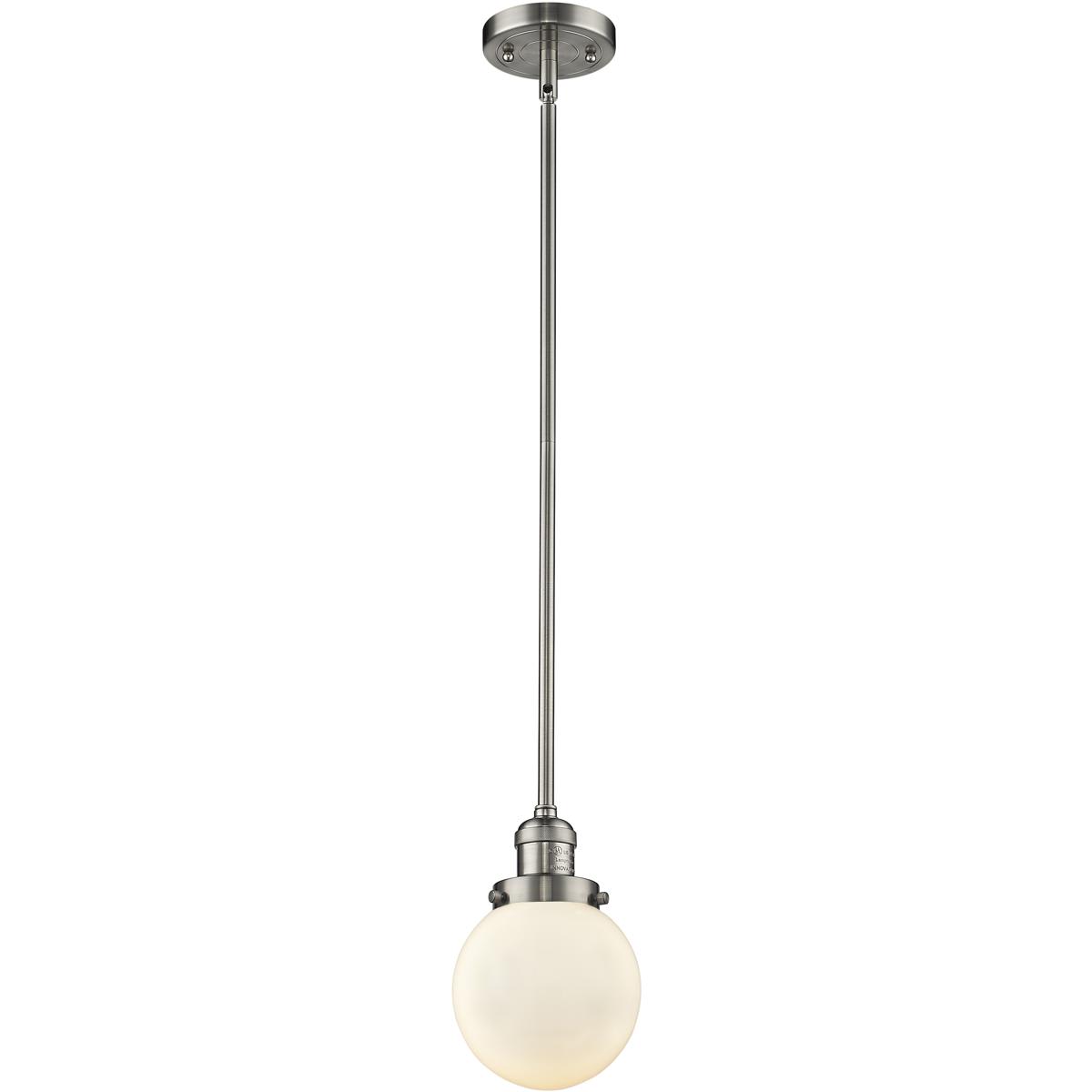 Innovations Lighting 1355612 201S-SN-G201-6-LED Franklin Restoration Beacon Mini Pendant