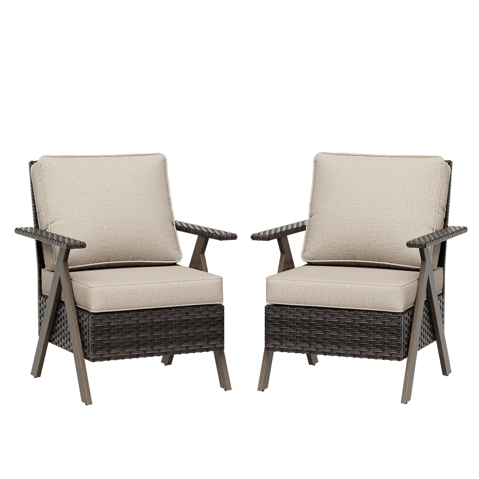Gardenbee MA07A3-BGE Patio-Chairs - View #2
