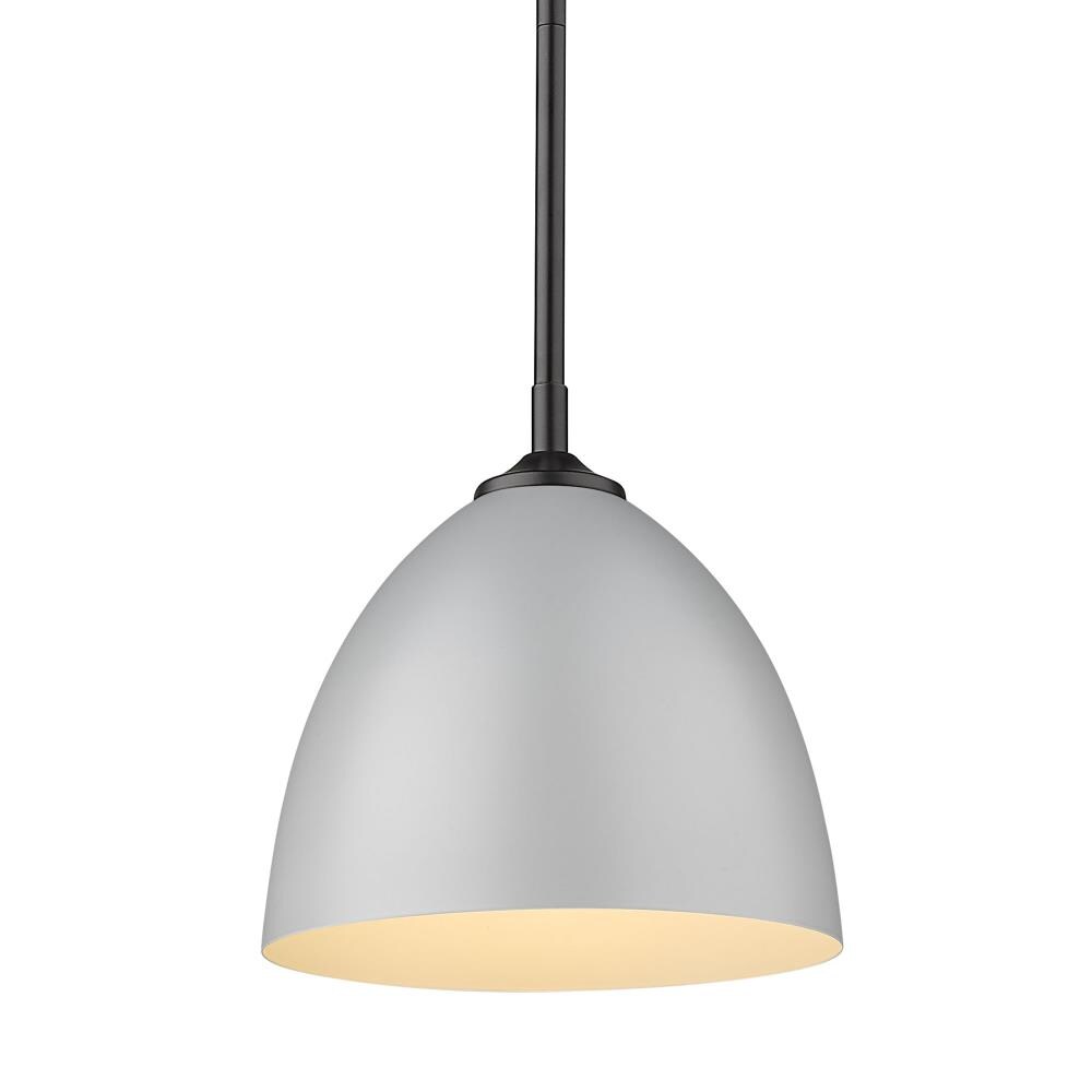 Golden Lighting 6956-S BLK-MGY Zoey Matte Black Modern/contemporary Dome Mini Hanging Pendant light