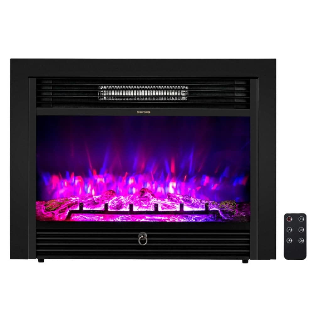 Forclover 28.5-in W Black LED Electric Fireplace ALHY-FP49 Sansujyuku sansujyuku.com