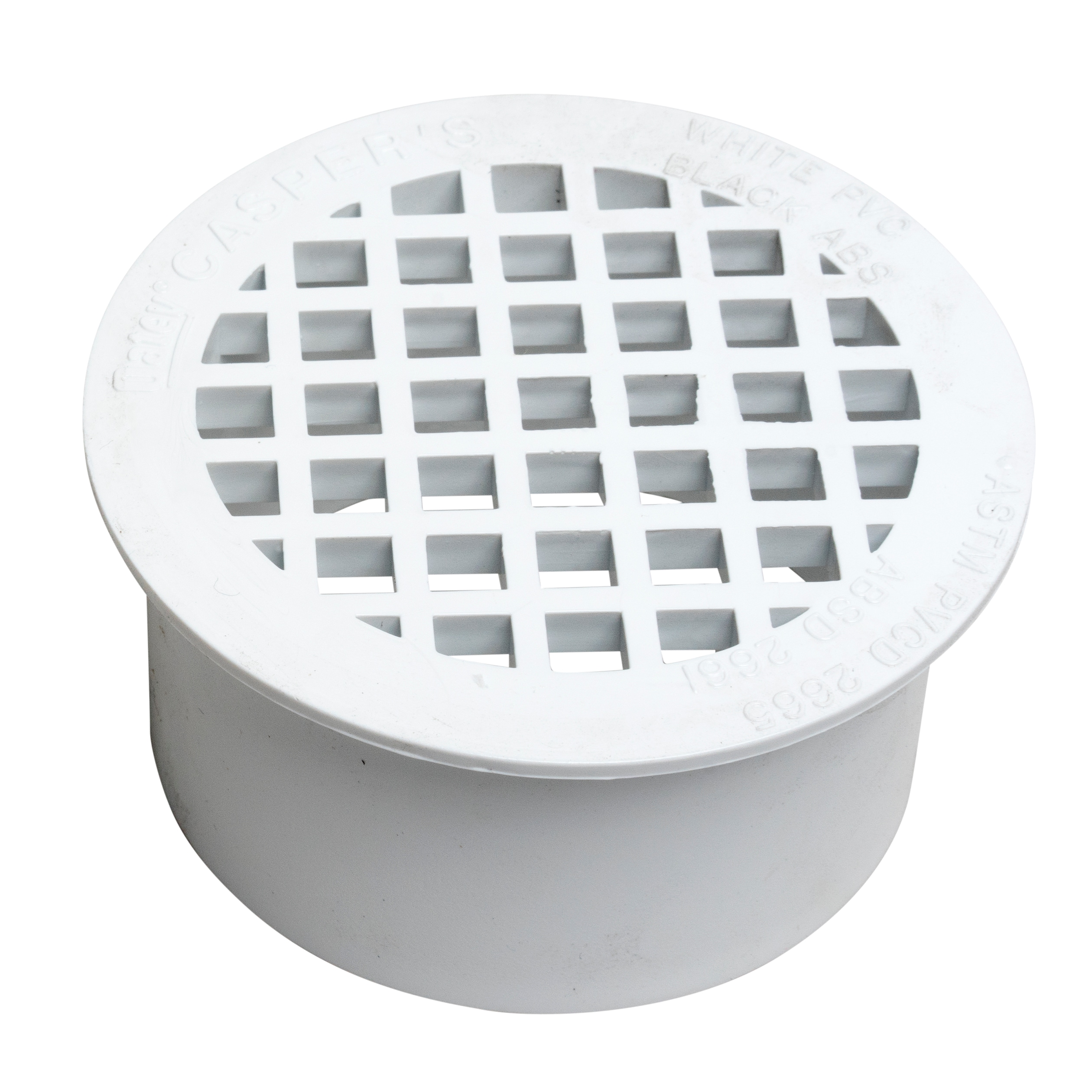 LASCO 03-1257 Snap in Style Shower Drain Grate, White Finish