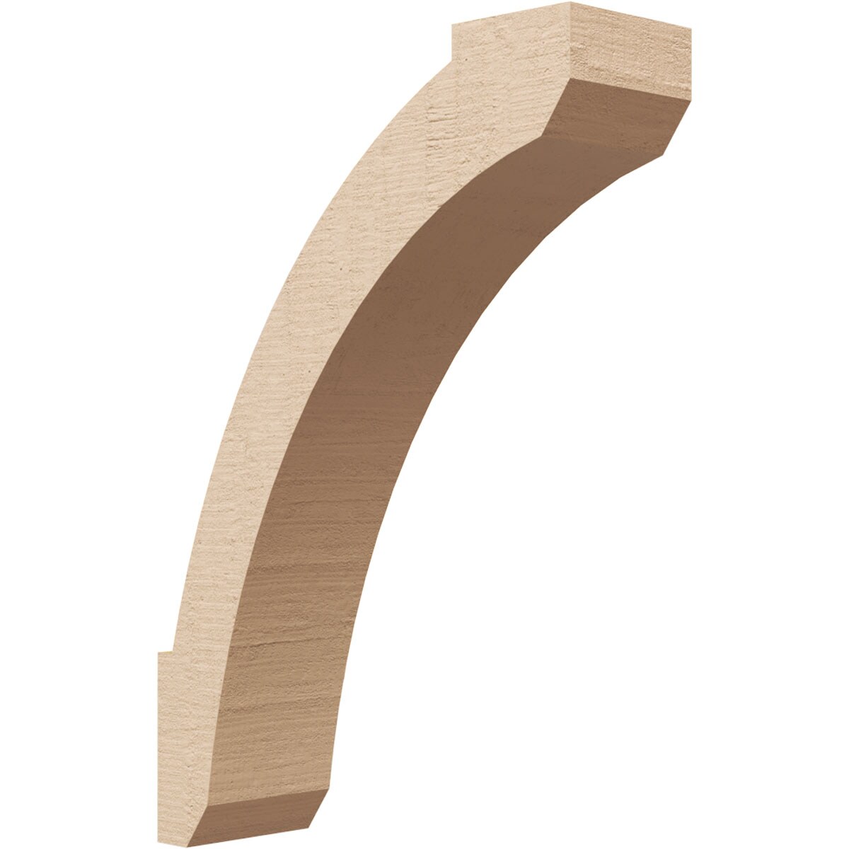 Ekena Millwork BRCUR03X10X14LFTRCPR 3-in x 14-in x 10-in Primed Urethane Lafayette Rough Cedar TimberThane Knee Brace