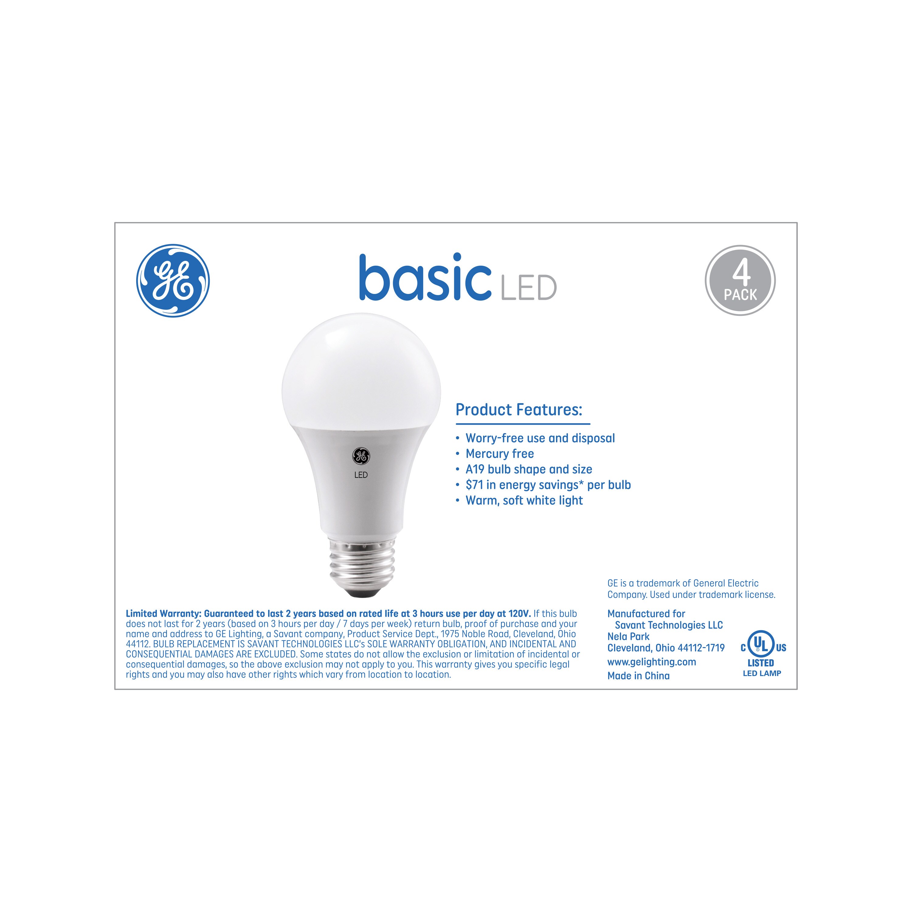 GE Basic 100-Watt EQ A19 Soft White Medium Base (e-26) Light Bulb