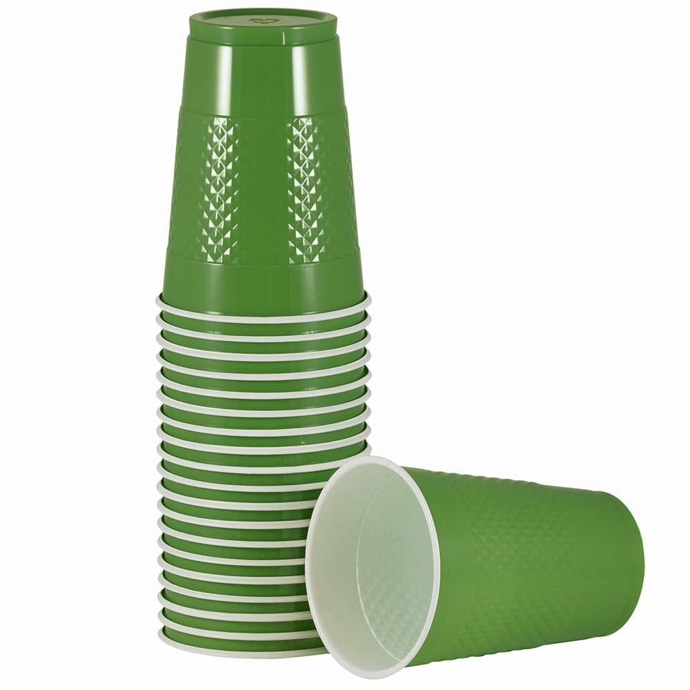 Hefty Party On Disposable Plastic Cups, Assorted, 16 Ounce, 100 Count