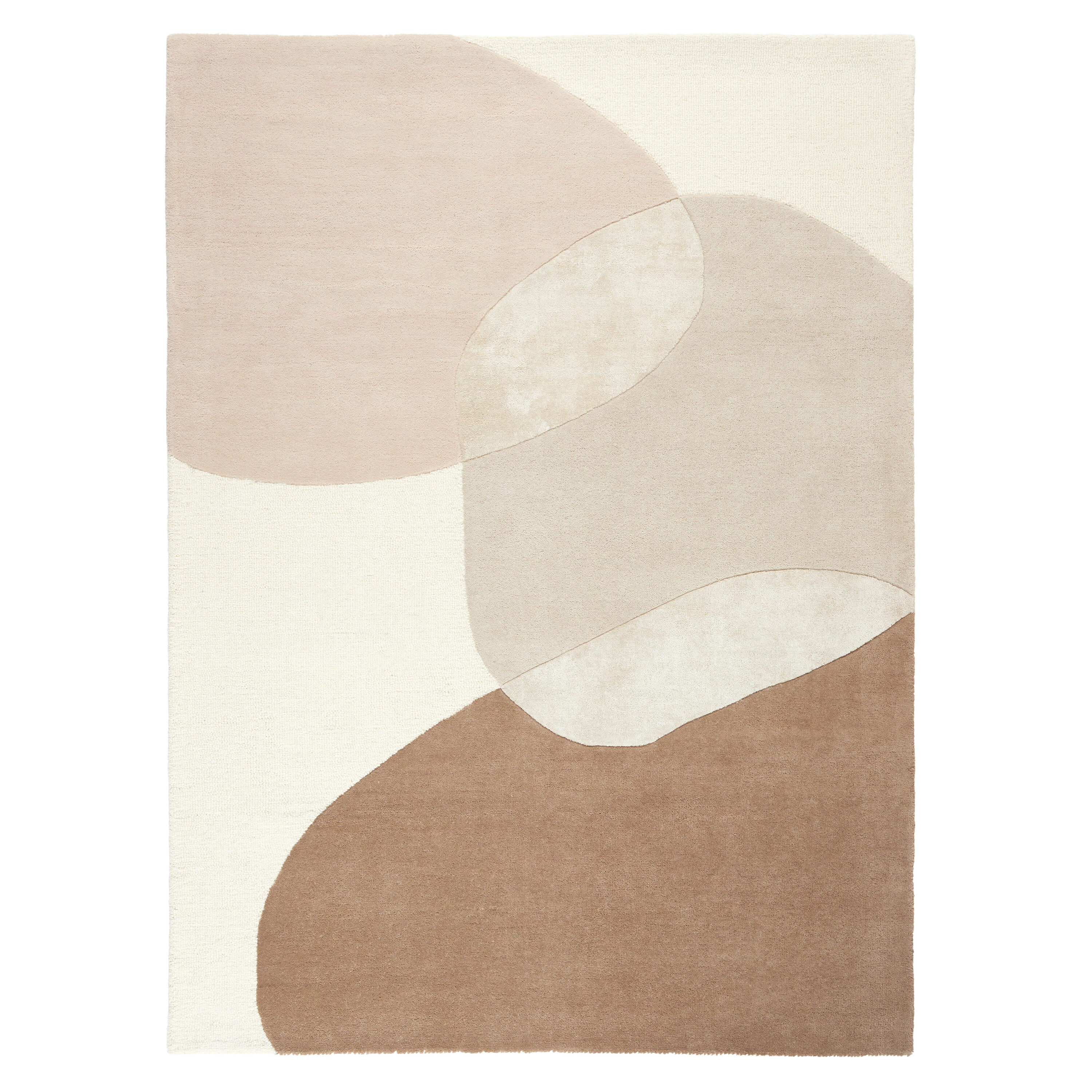 Town & Country Living 2A-02-161 6 x 9 (ft) Loomed Polyester Beige/Brown/Grey Rectangular Indoor Solid Area rug